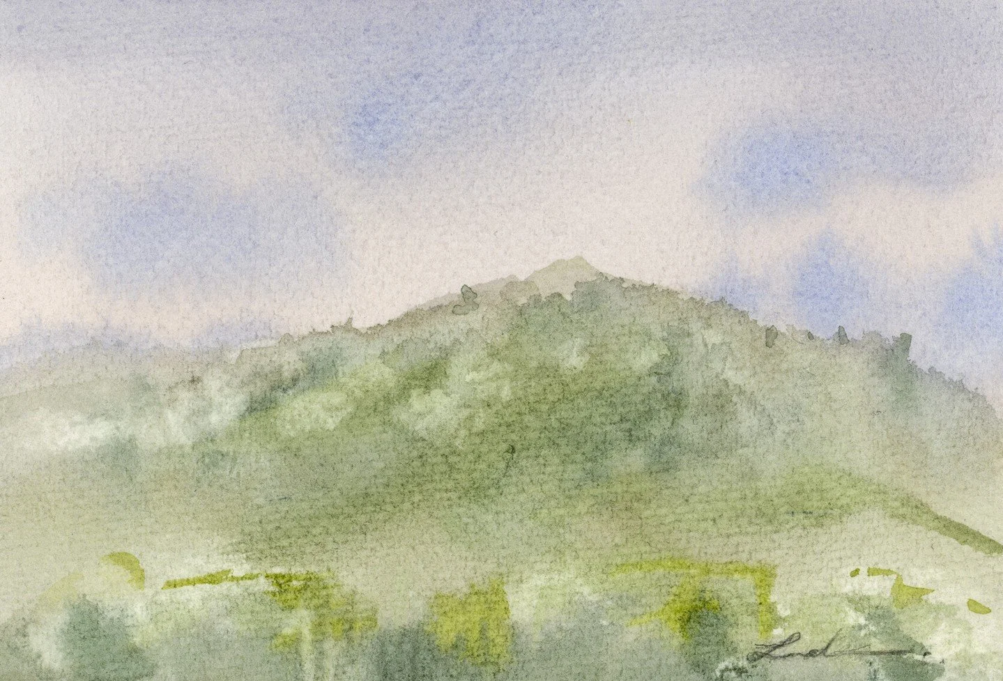 'Finally Spring #2'⁠, 2025⁠
watercolor on Stonehenge, 5x7 in.

From the &lsquo;Delusions of Grandeur&rsquo; series⁠
⁠
Grateful for the collector who gave this piece a home.⁠