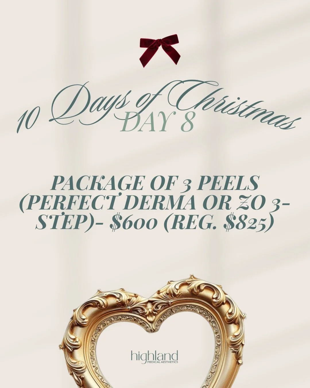 Let it peel, let it peel, let it peel! ❄️🤭

DAY 8: 3 Peels (Perfect Derma or ZO 3-Step) for $600 (reg. $825!)
A smoother, tighter, fresh-faced winter is calling&hellip; you better answer!!👀

Consultations are free. Buy now, bank it for later 👇🏼
?
