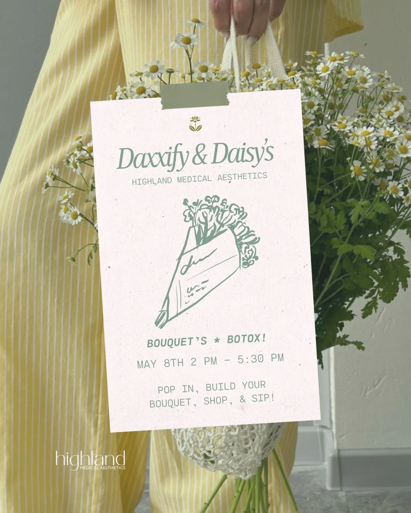 Flowers, friends, and a little refresh 🌼💉 

Join us for Daxxify &amp; Daisies&mdash; a come-and-go afternoon at Highland. Build your own bouquet, shop your favorites, sip something cute, and chat treatments if you&rsquo;re curious.

May 8th | 2&nda