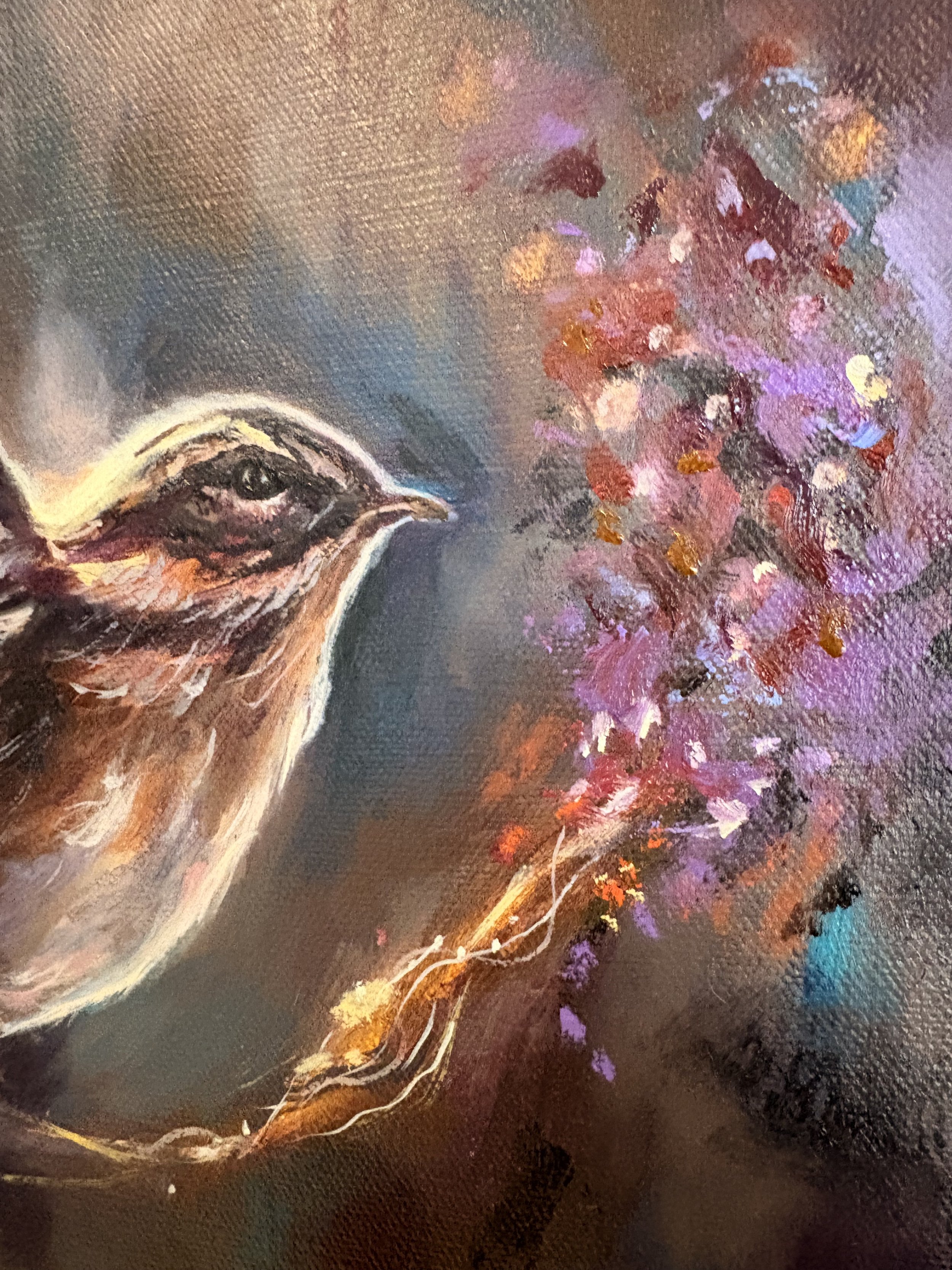 Golden threads in forest branches symbolic animal art