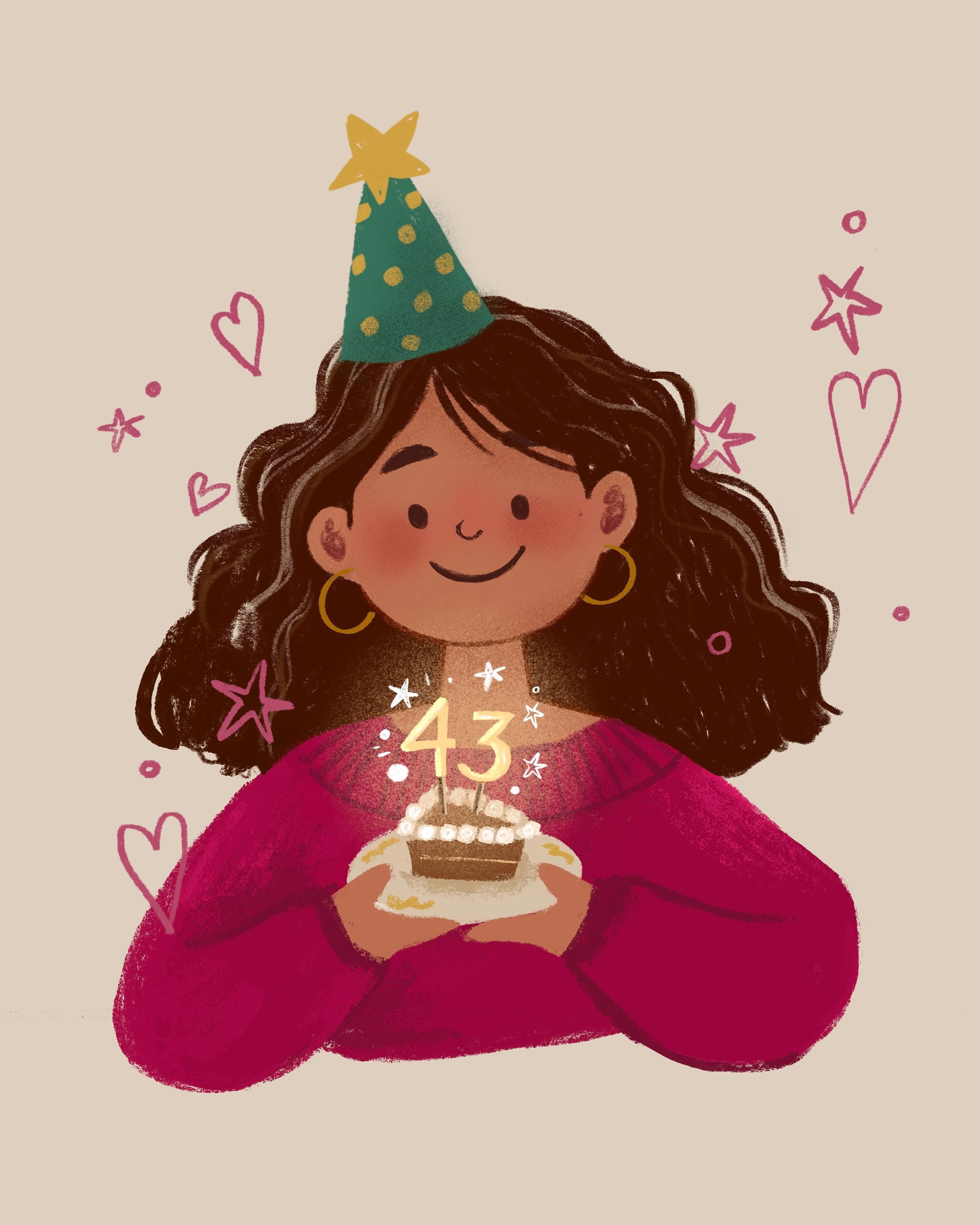 Today is my birthday!  Made this quick doodle to celebrate!

I&rsquo;m feeling blessed to be surrounded by family and friends back home after many years of being away. If this post came late, it&rsquo;s because I&rsquo;m soaking up the time and all t