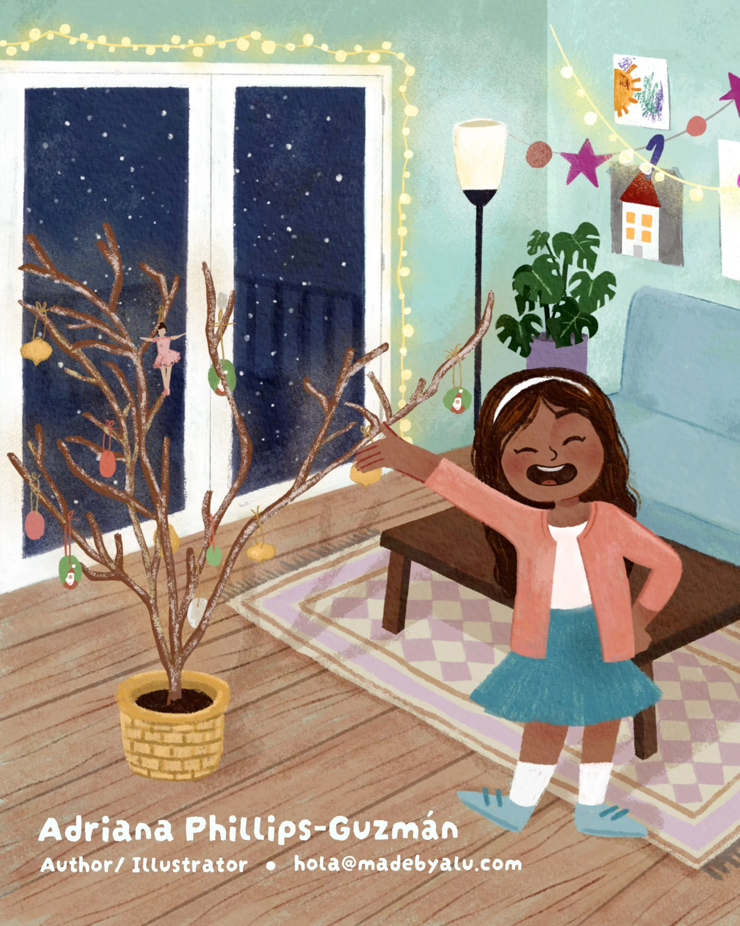 I didn&rsquo;t create one for June but excited to join #KidLitArtPostcard day again! I&rsquo;m Adriana, a Colombian illustrator and author based in Colorado. I came to the US from Colombia, and those in-between stories about home, belonging, and what