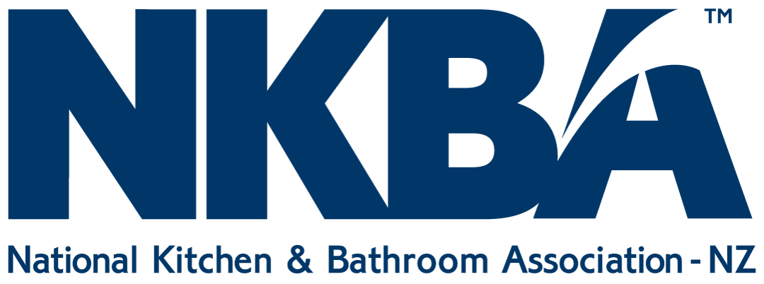Logo of the National Kitchen & Bathroom Association New Zealand with large initials NKBA and full name underneath.