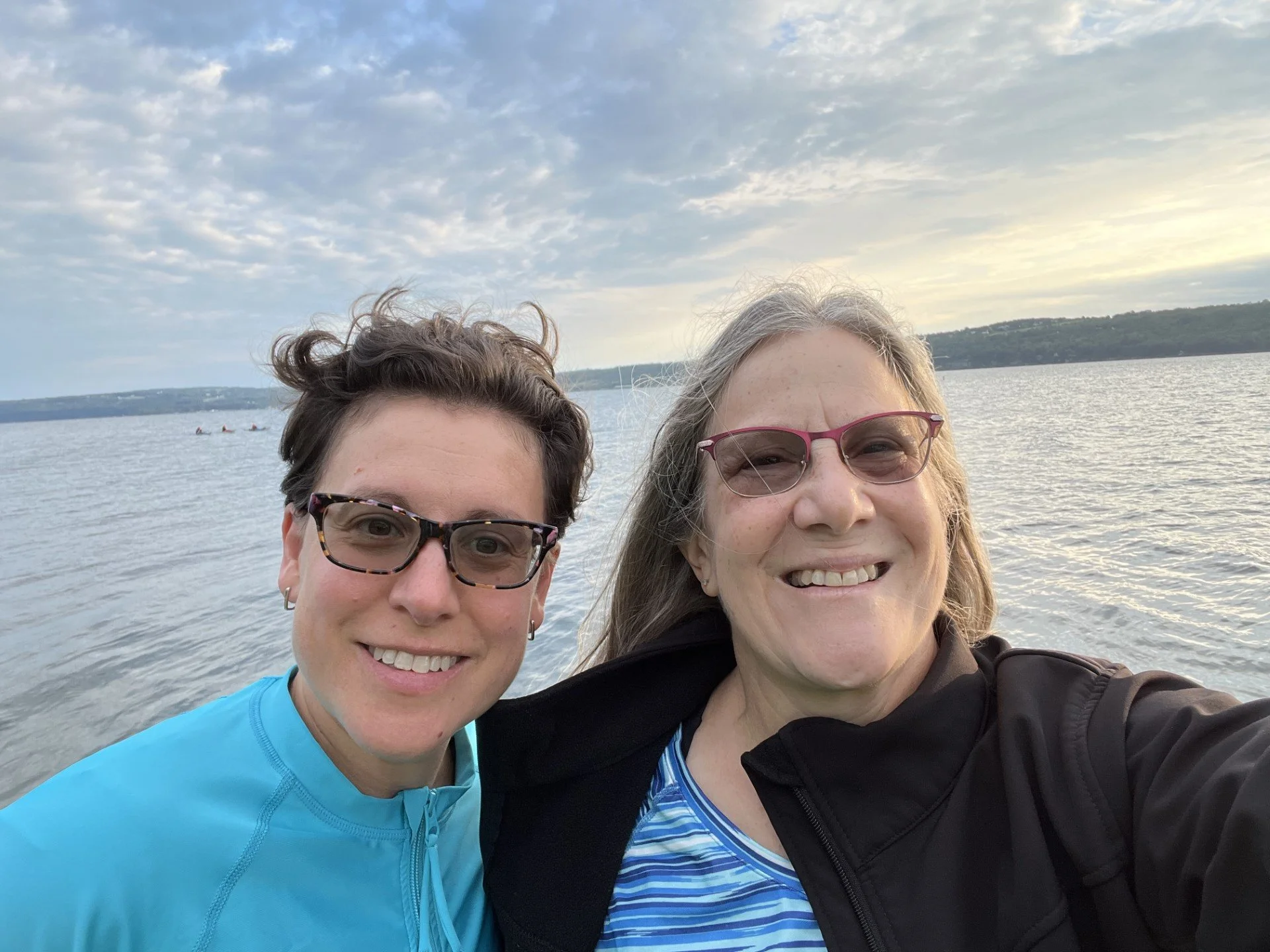 I raise funds for Hospicare and swim across Cayuga Lake with Women Swimmin'.