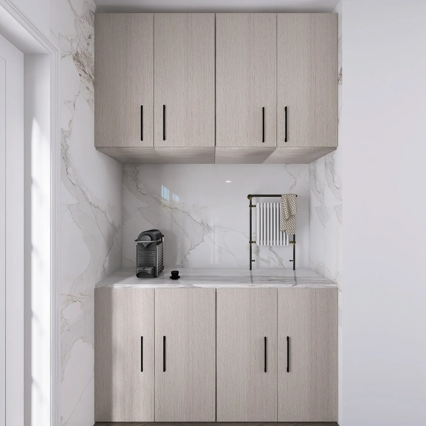 A coffee station to die for!!

We transformed this empty space into a coffee lover&rsquo;s dream. It&rsquo;s the perfect display for your favorite mugs, decorative dish towels, and that new coffee maker that just happened to show up on your doorstep.