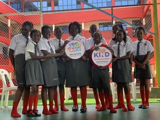 @KidsVoiceGlobal has given us the tools and knowledge to #BeKind #WeTakeOnLeadership. We are #KidsVoiceAmbassadors using our voices to #Inspire @Rehmah1 in partnership with @MastercardFoundation