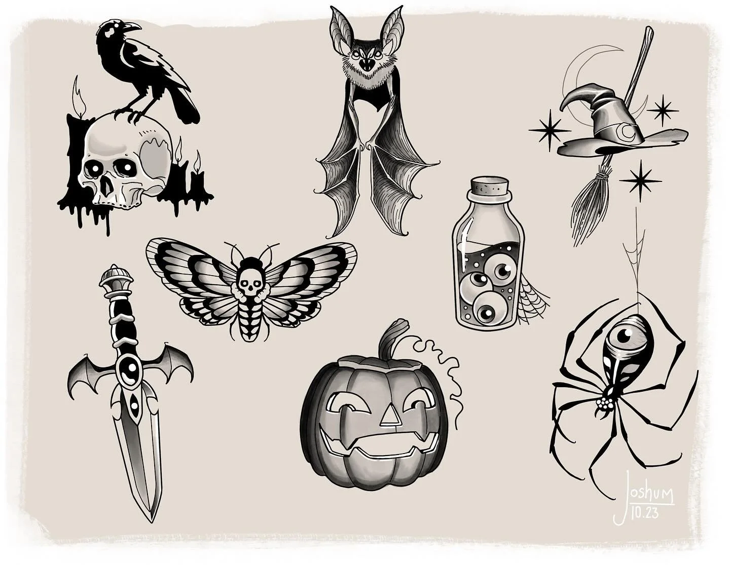 I will be doing Halloween/spooky flash sale this weekend (10/26 &amp; 10/27)! Any of these designs for $100-150 ea. I will be pre-booking, first come first served, deposit required. Arms and legs only.