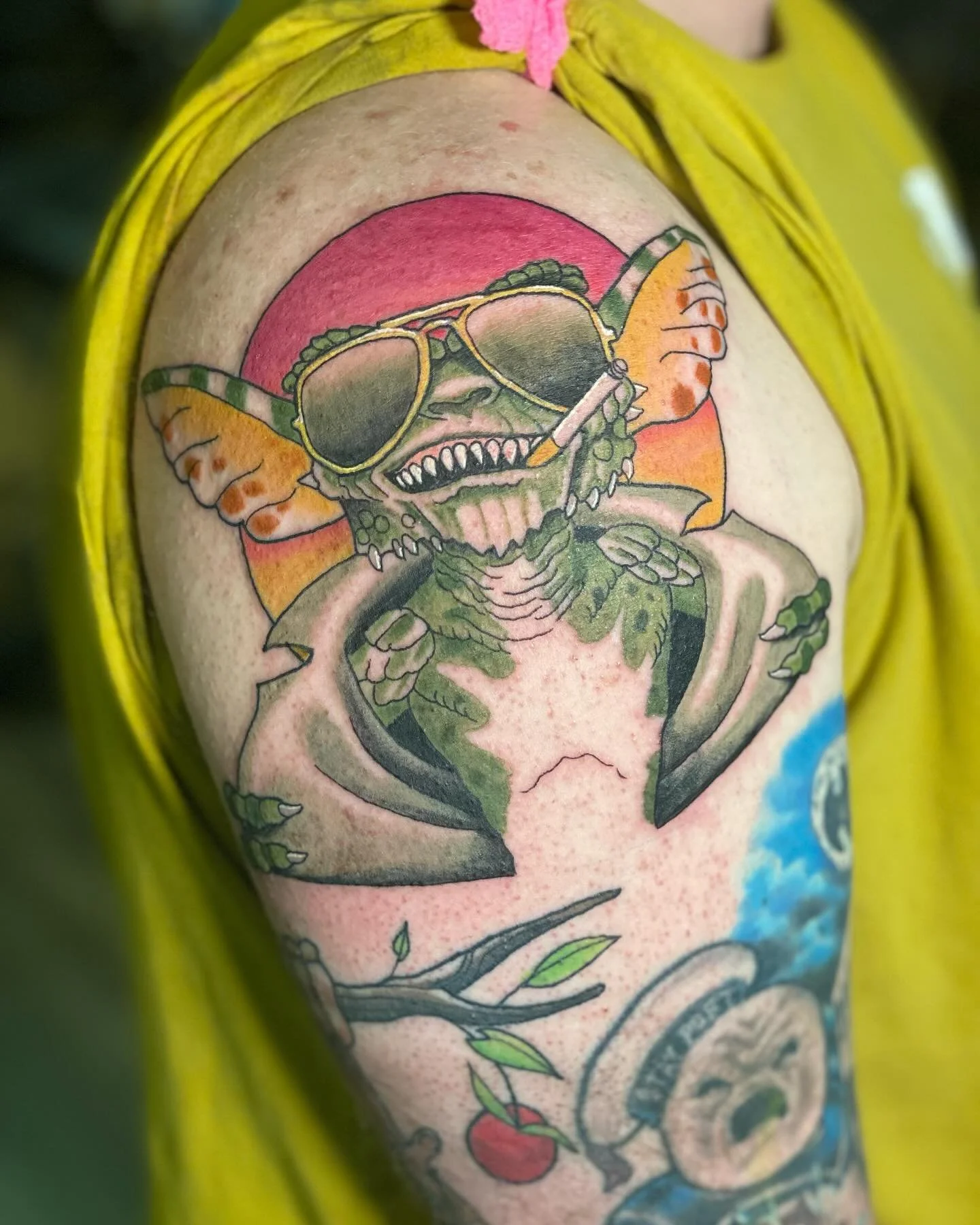 It was an absolute pleasure adding this gremlin to cap off a client&rsquo;s 80&rsquo;s nostalgia sleeve. Gremlins is one of my all time favorite franchises and I can&rsquo;t believe this is my first gremlins tattoo. Please please let me do more of th