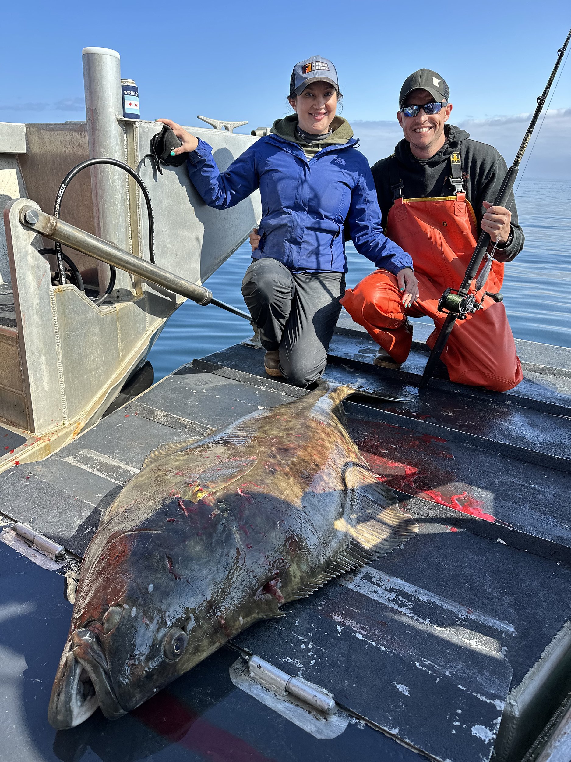 Couple with halibut