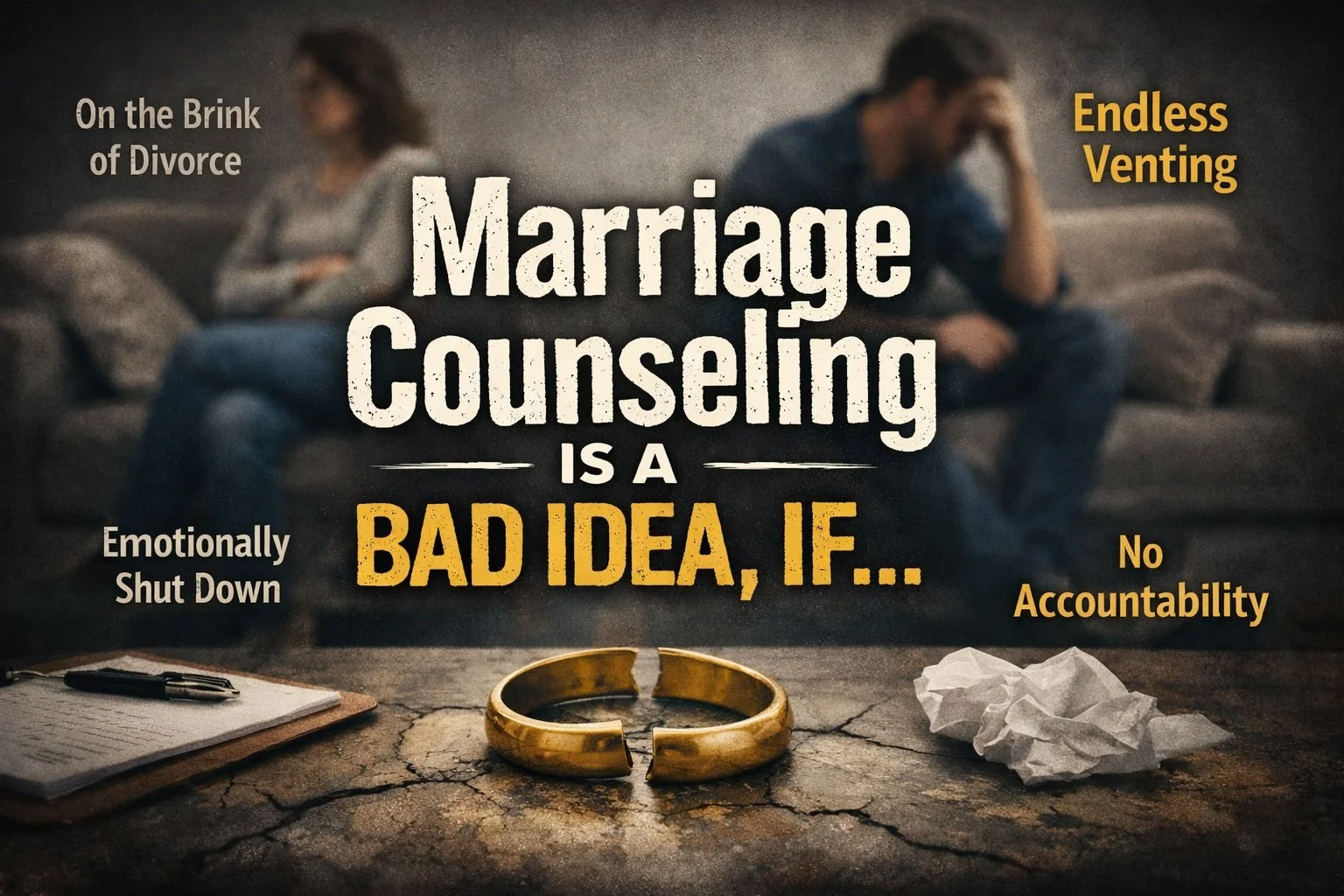 Marriage Counseling is a bad idea, if…