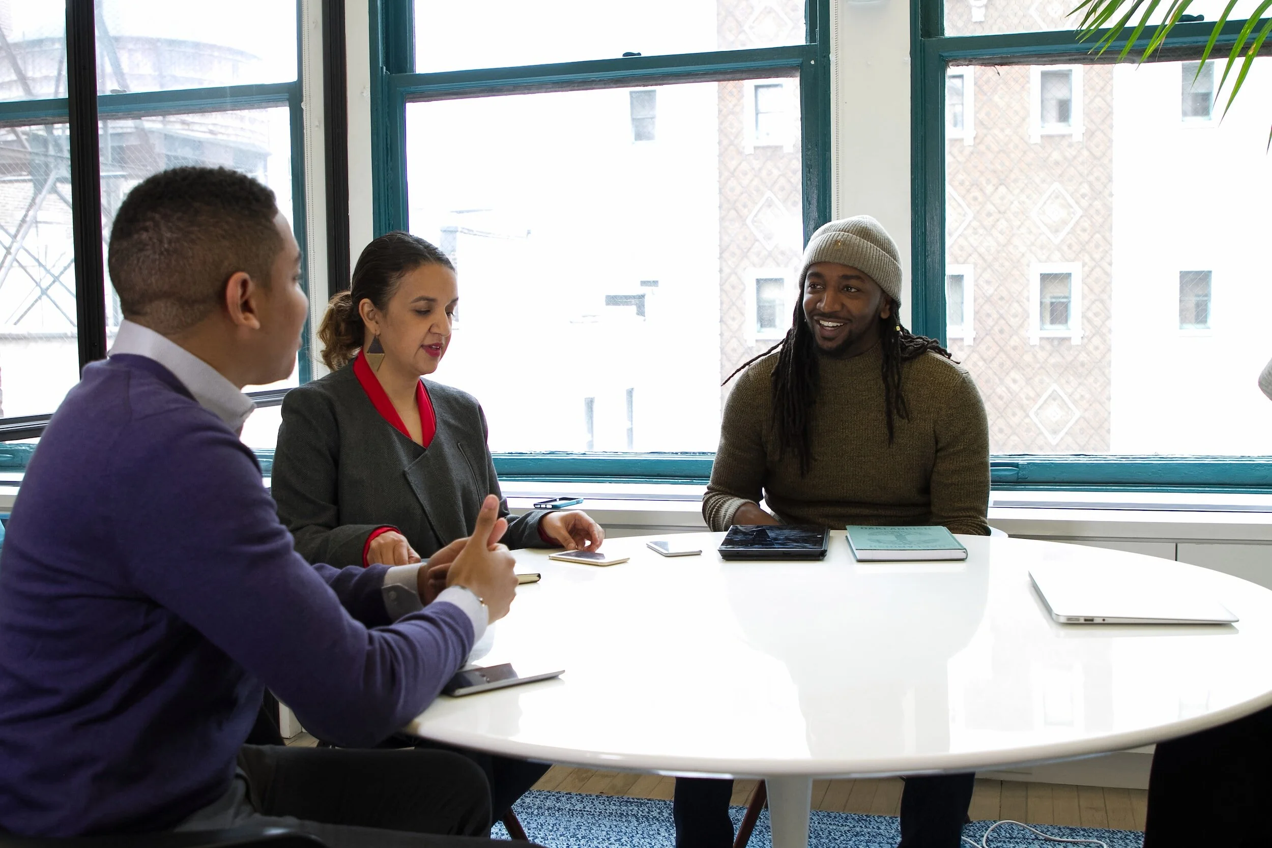 a man undergoing a panel interview
