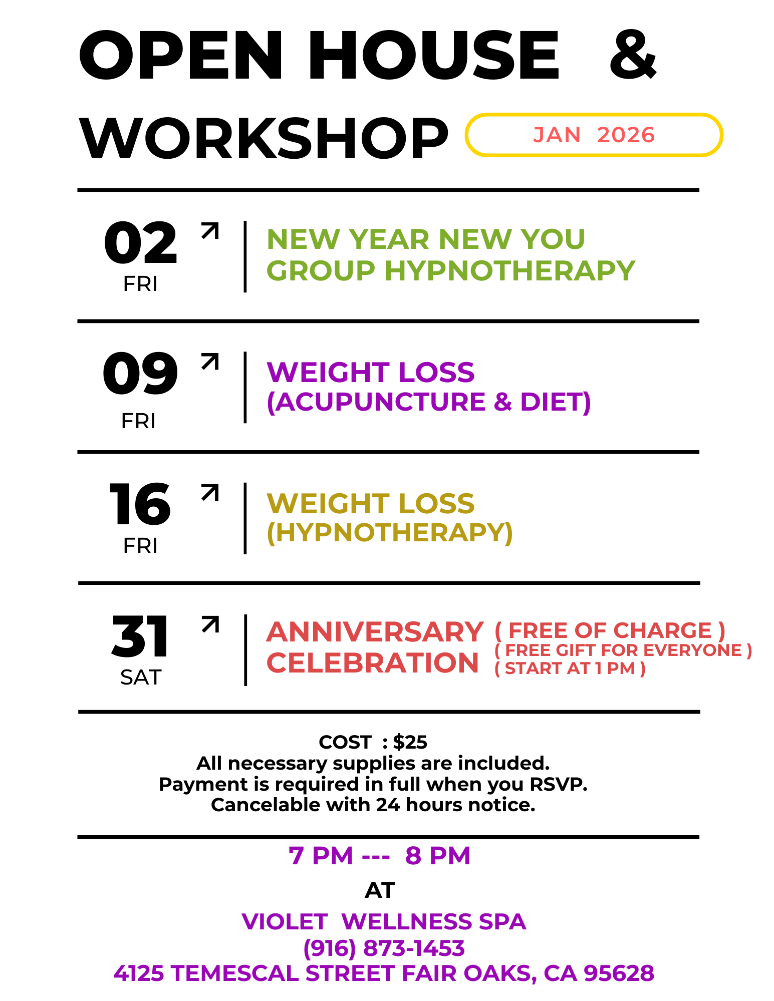 Workshop Schedule