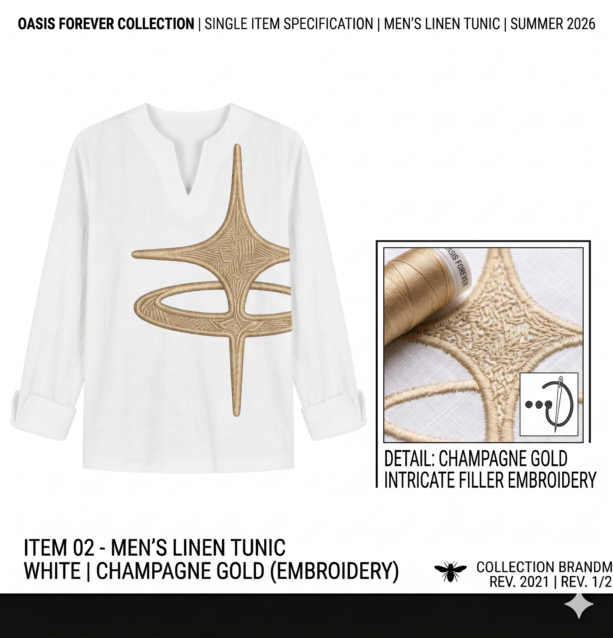 Oasis "Forever" Linen Tunic — White