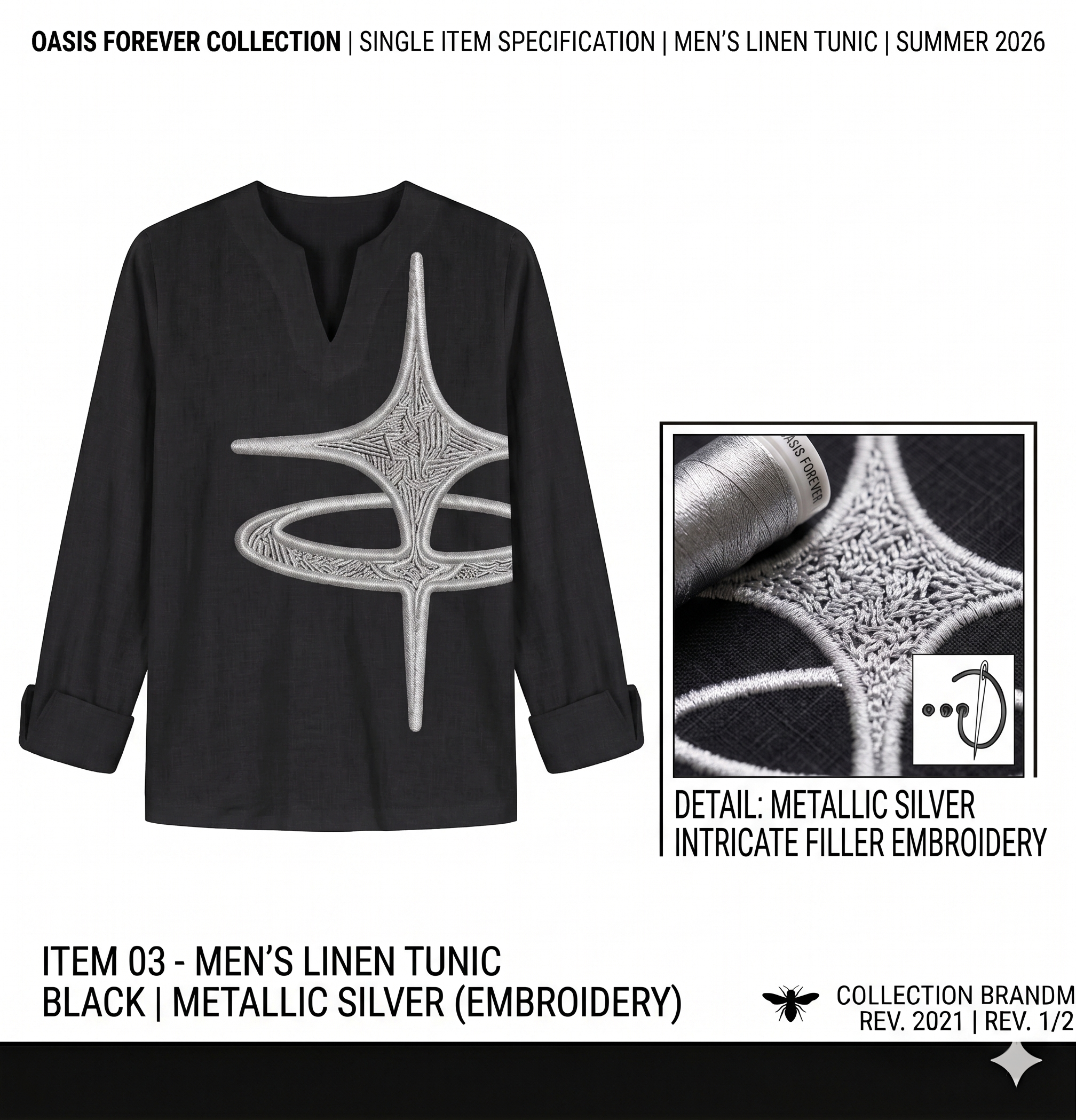 Oasis "Forever" Linen Tunic — Silver