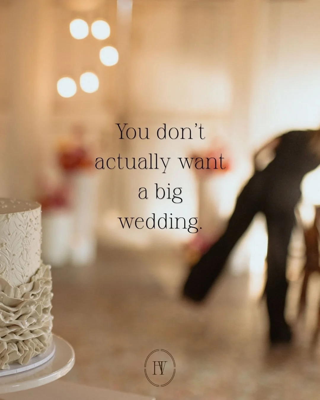 You don&rsquo;t actually want a big wedding.

You just thought you were supposed to.

No one really says it out loud, so you assume you&rsquo;re the only one feeling it.

The overwhelm. The guest list politics. The pressure to make it &ldquo;worth it
