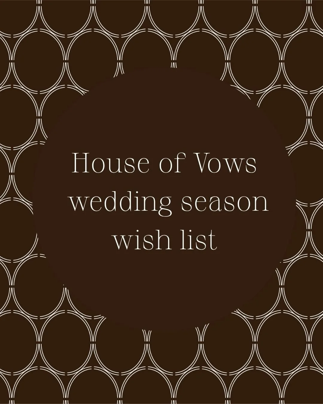 If your wedding wish list looks like mine, let&rsquo;s chat.