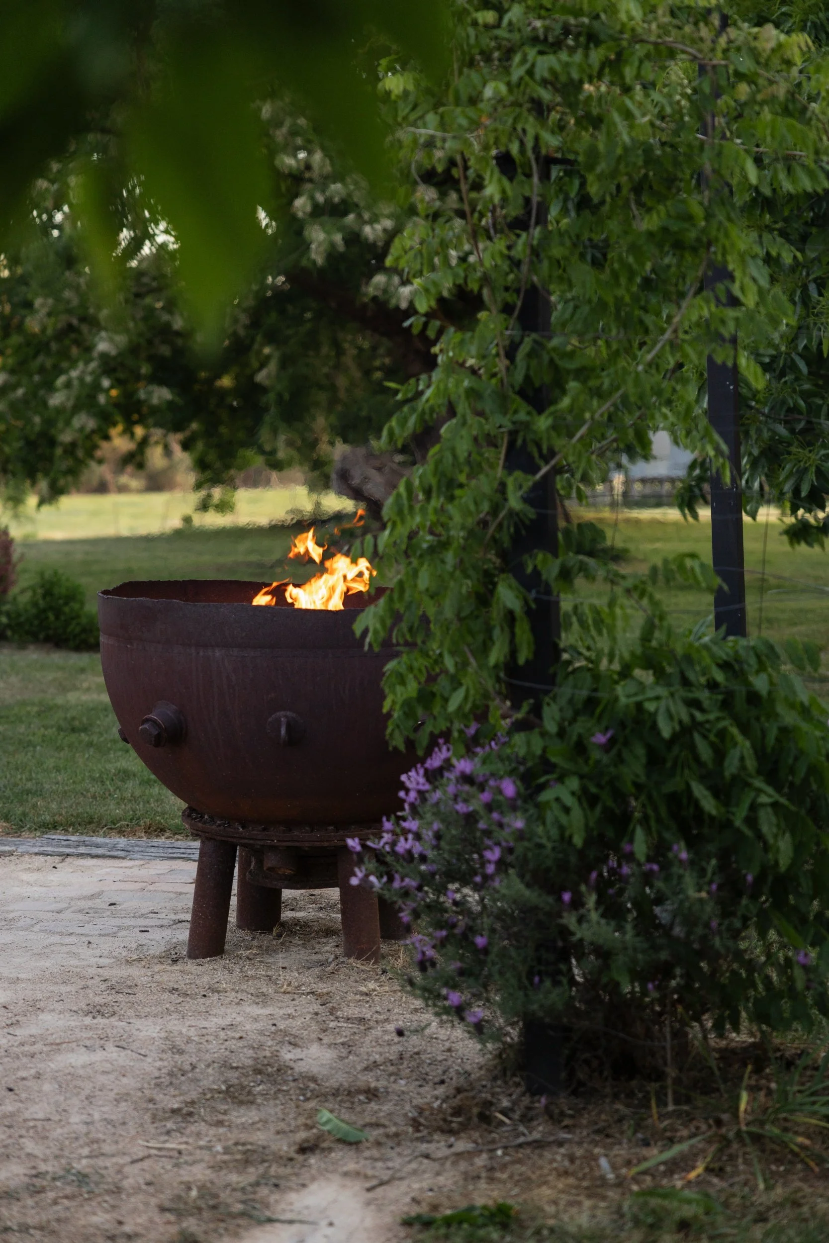 outdoor firepit, in fresh country air