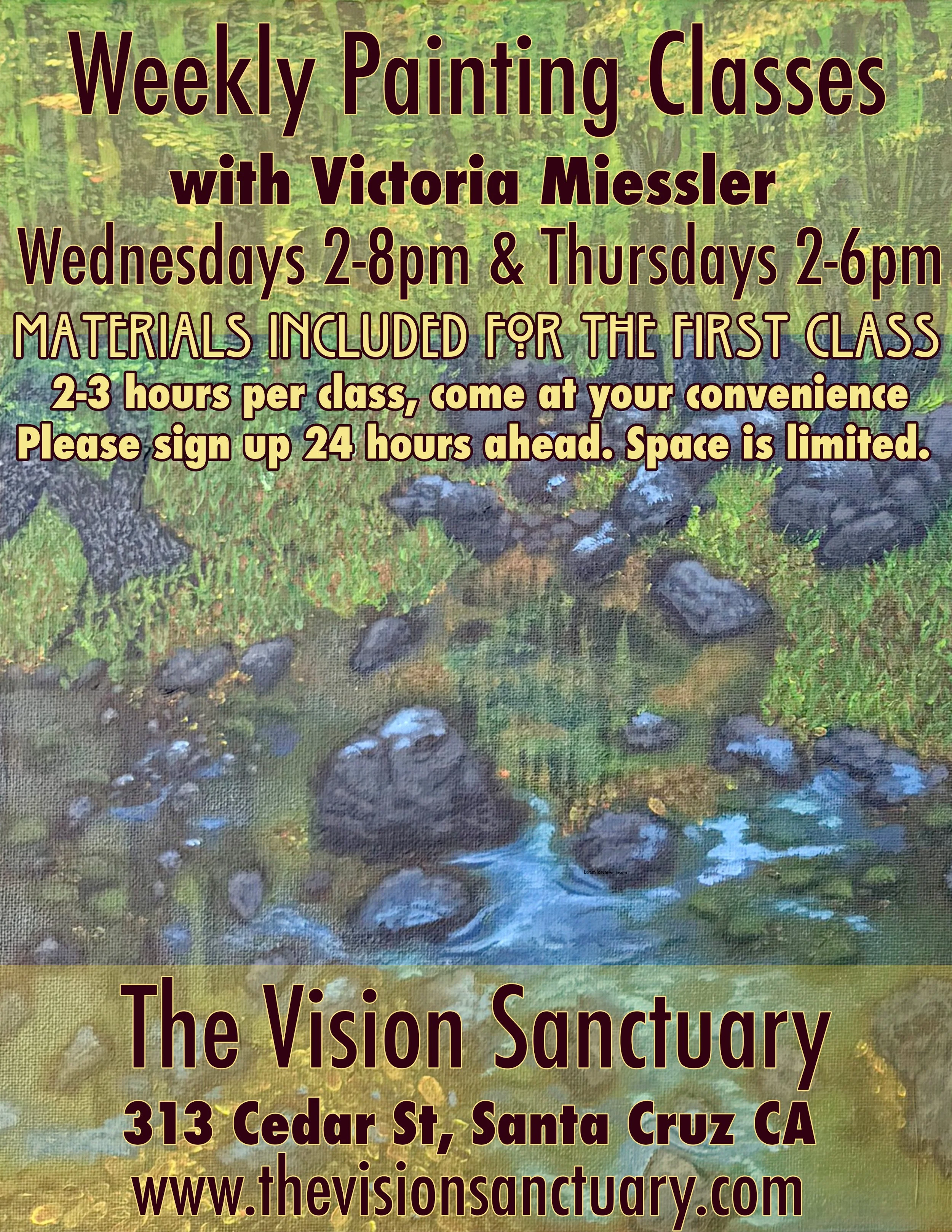 Weekly Painting Classes with Victoria Miessler