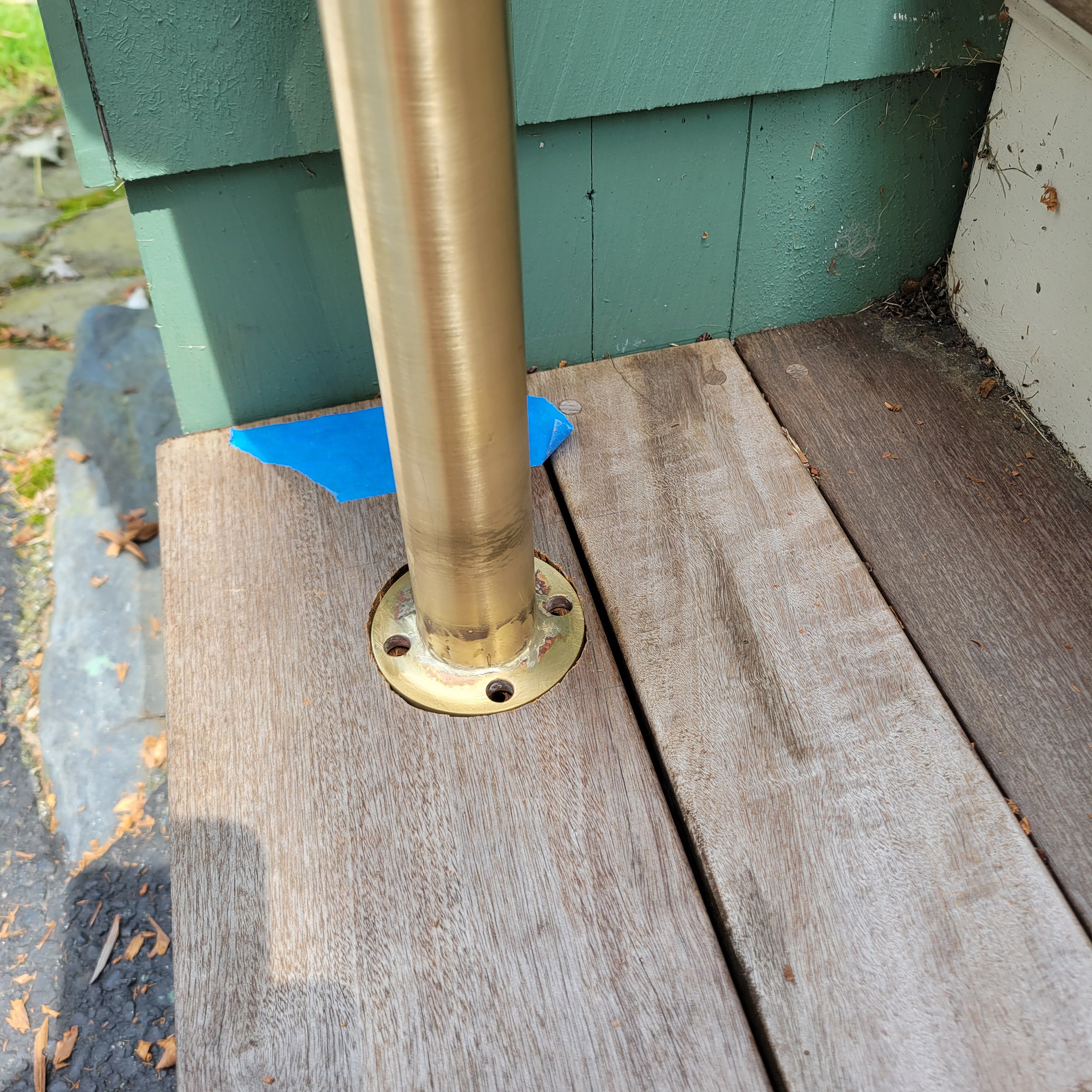 Plates are installed flush with the mahogany.