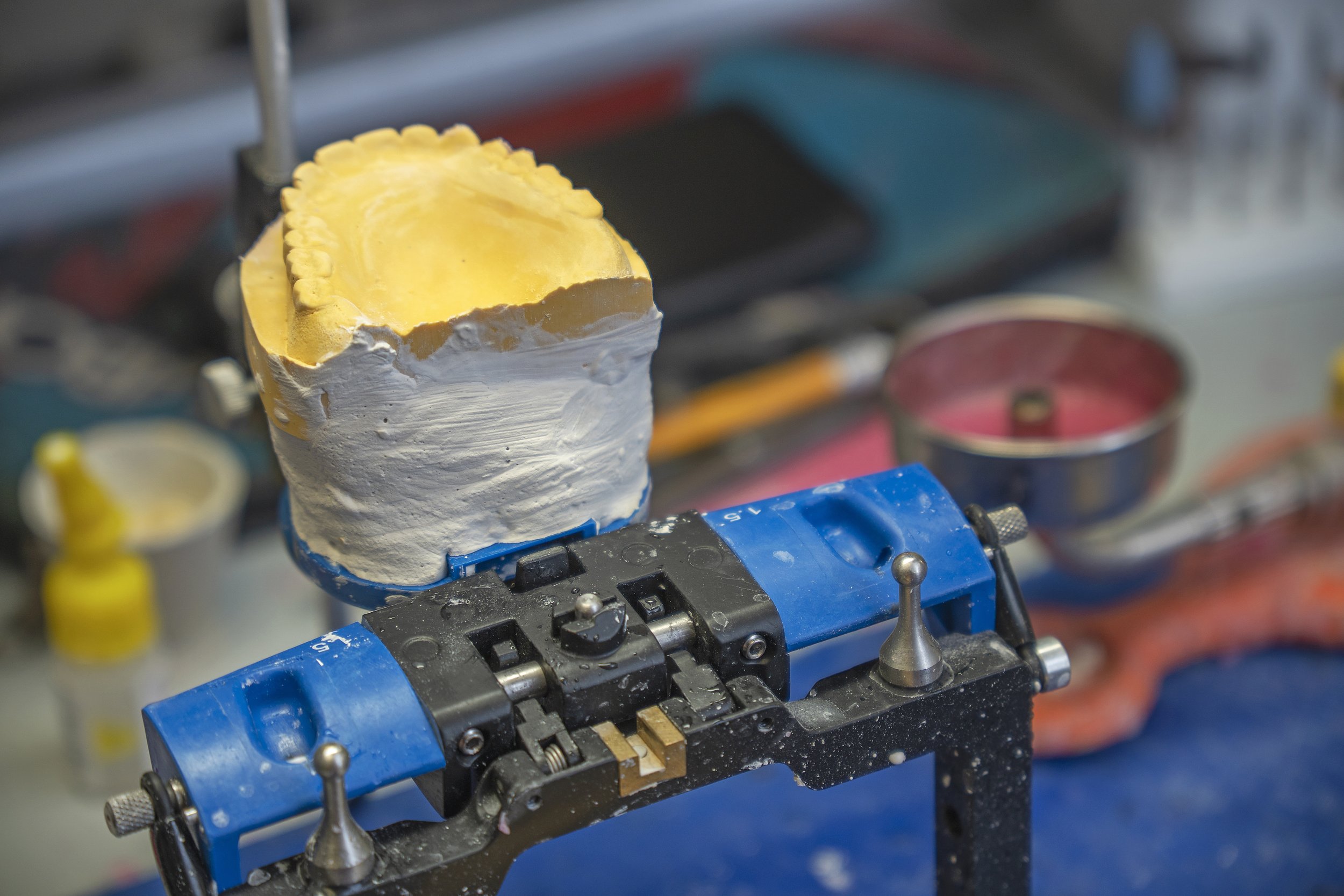 Making a denture 2 at Hamilton Dental &amp; Prosthetics Lab 