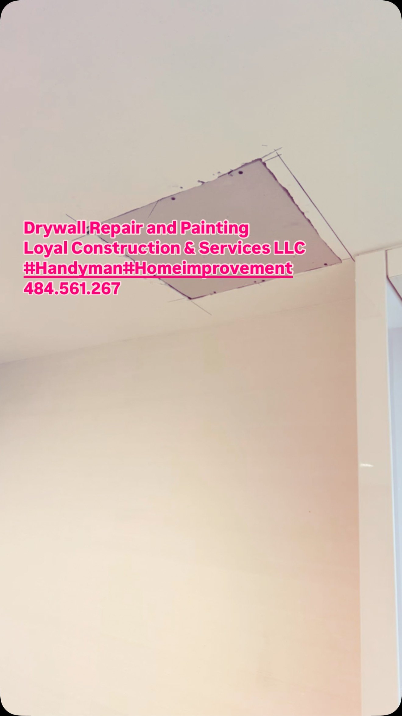 Drywall Repair and Painting
Loyal Construction & Services LLC
#Handyman#Homeimprovement
484.561.267
