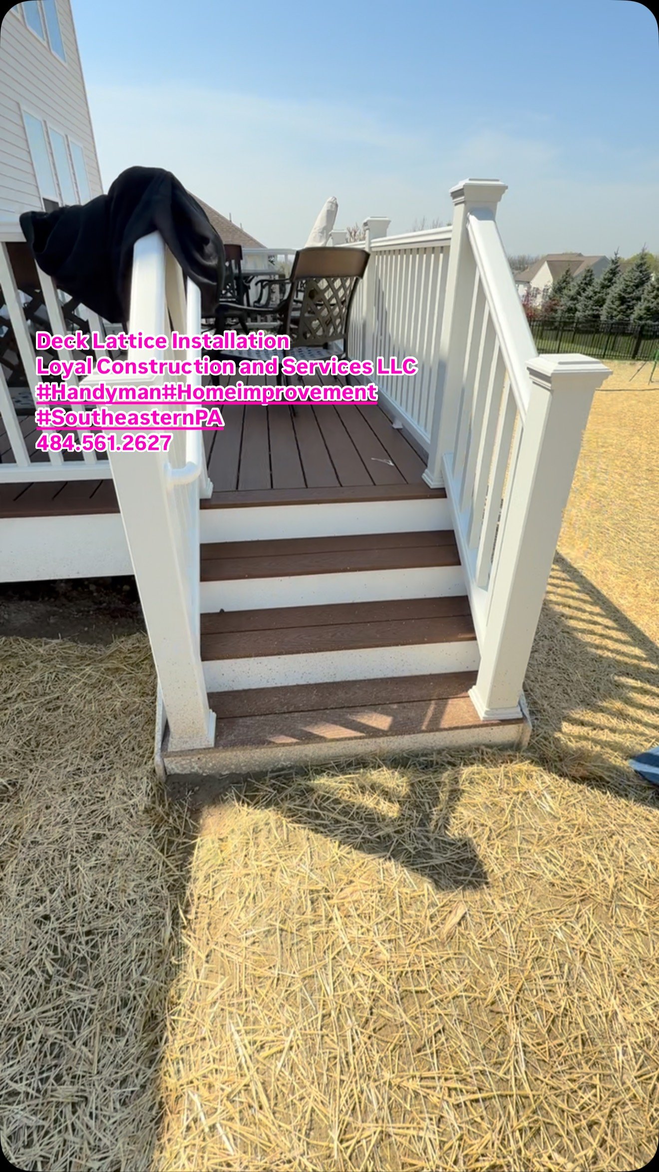 Deck Lattice Installation Loyal Construction and Services LLC 484.561.2627 #Handyman #homeimprovement