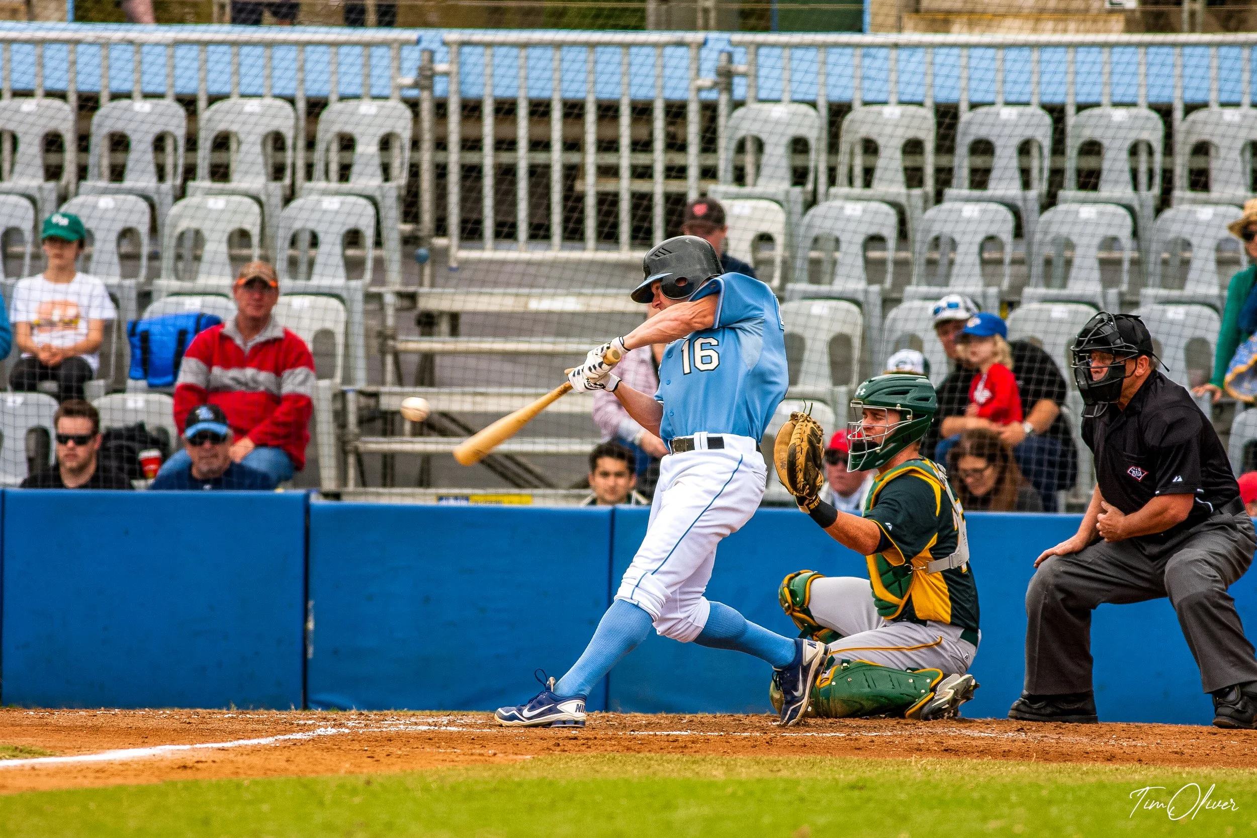 Sydney Blue Sox baseball team batter having a swing
