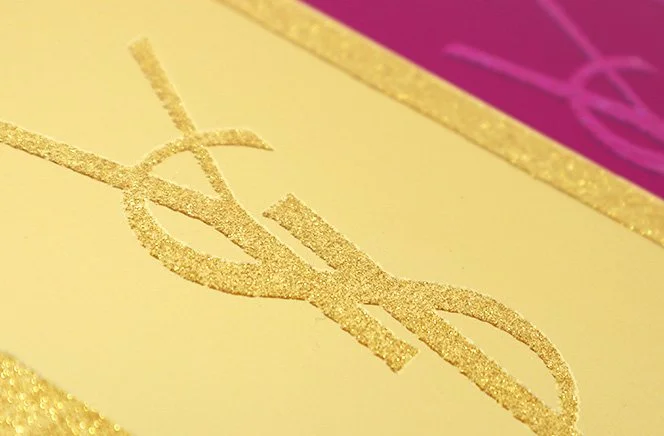 YSL yellow glitter spot celloglass varnish