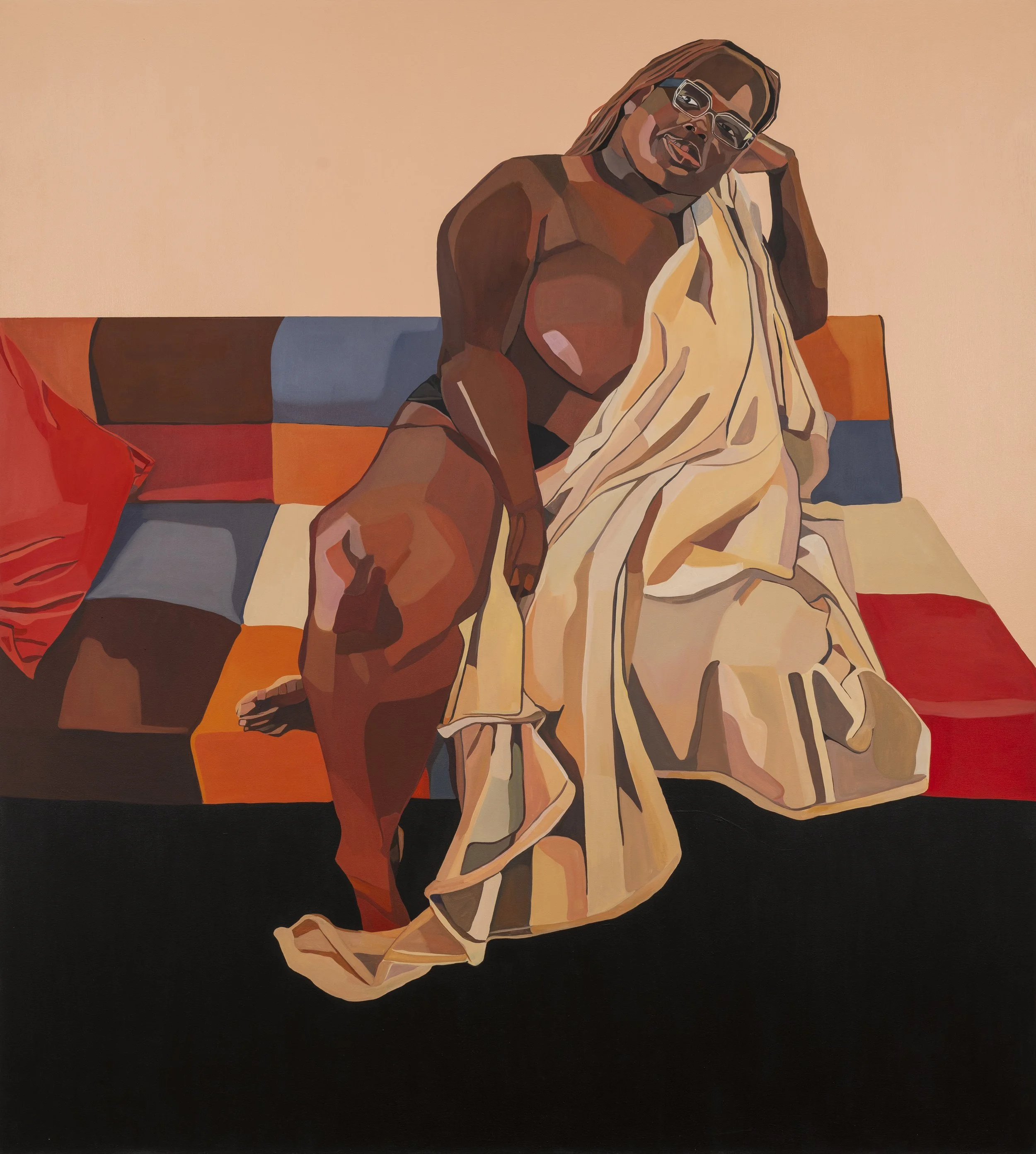 Draped in Comfort, 2025
Oil on canvas, 200 x 180cm