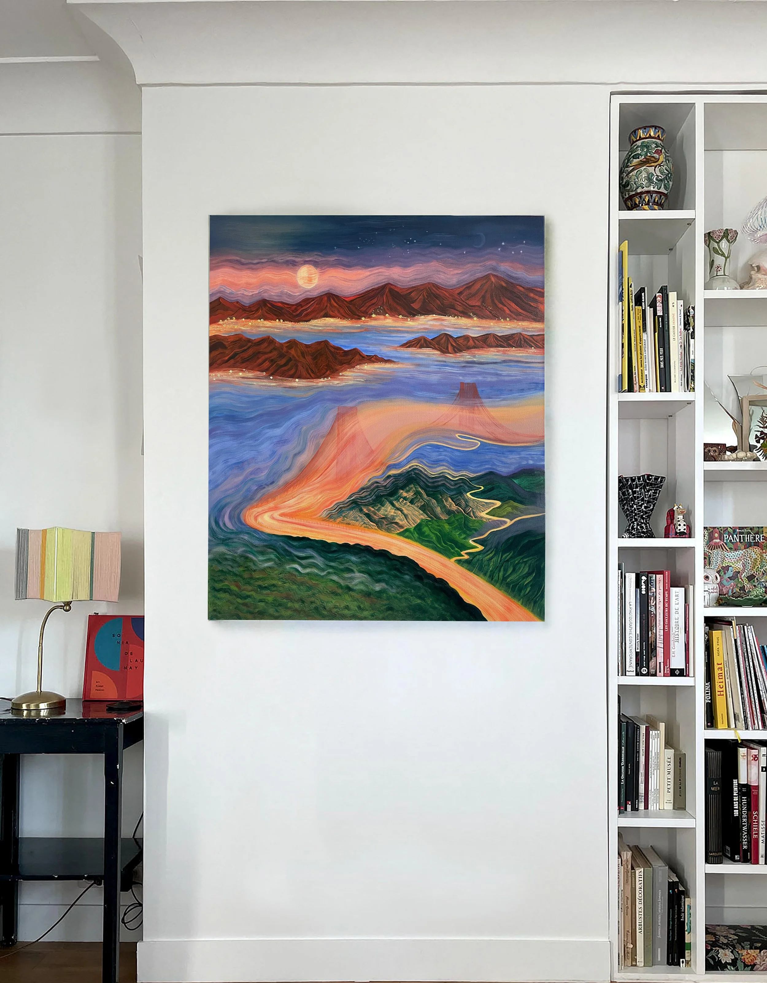 Foggy love, 120x100 cm, huile sur toile, 2023 (commande)