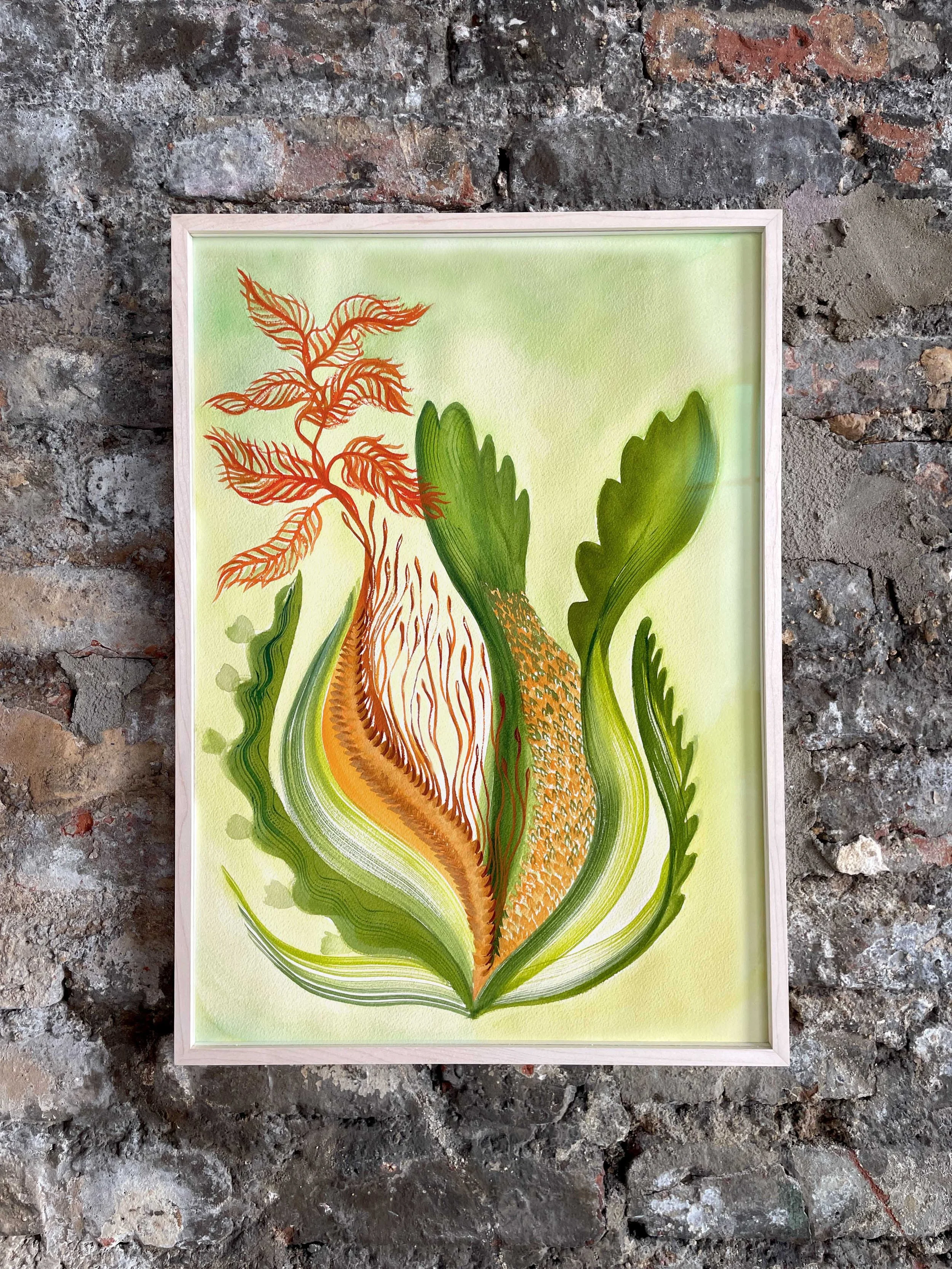 ‘Anfibia’ , 51x36 cm, aquarelle et encre sur papier, 2024, collection privée