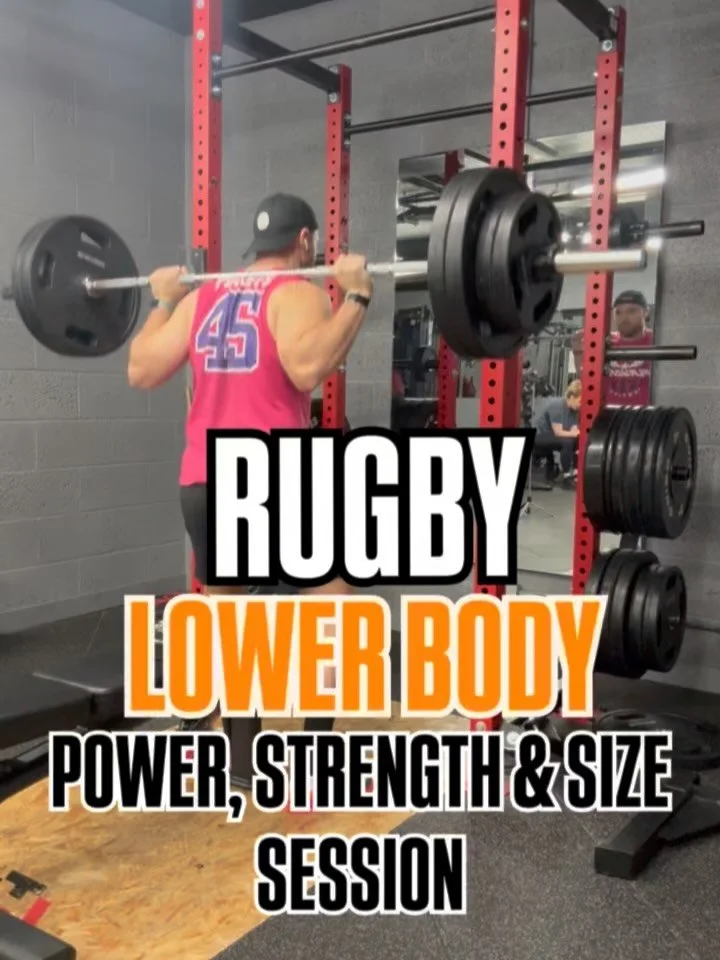 Lower body - Power, strength and size 

One of my current lower body sessions 🫡

1a - Power cleans or power clean high pulls - 3x5
1b - Seated box jumps 3x3

2 - Box Squat 3x5

3 - RDL 3x6-8

4a - leg extension 3x10-12
4b - seated leg curl 3x10-12

