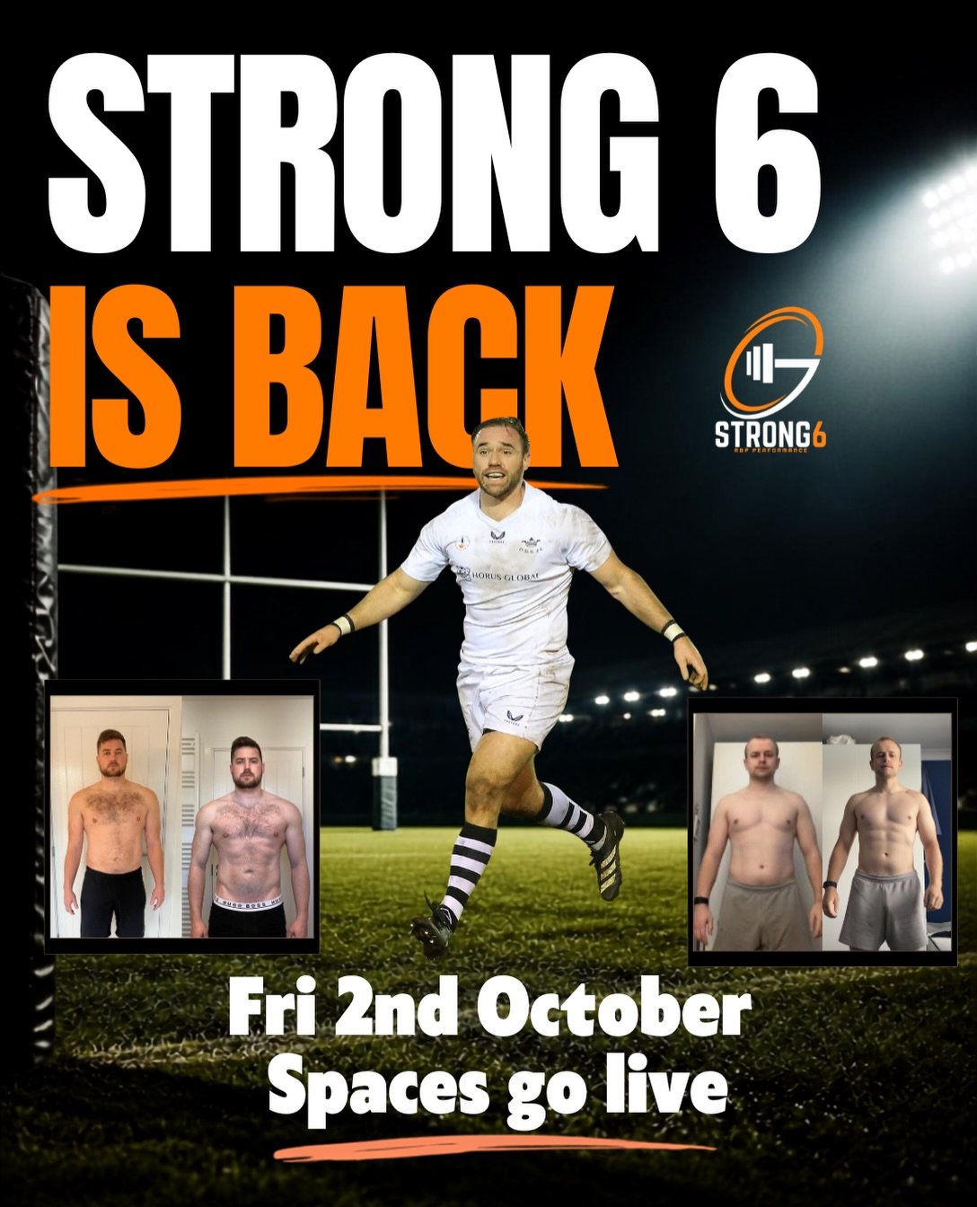 STRONG6 IS HERE 💪 
6 weeks. 
One focus. 
Getting seriously powerful, strong, fit and jacked. 
No fluff, no &ldquo;let&rsquo;s see how it goes&rdquo; just a proven programme built to add real weight to your lifts and real size where it counts. 
The s