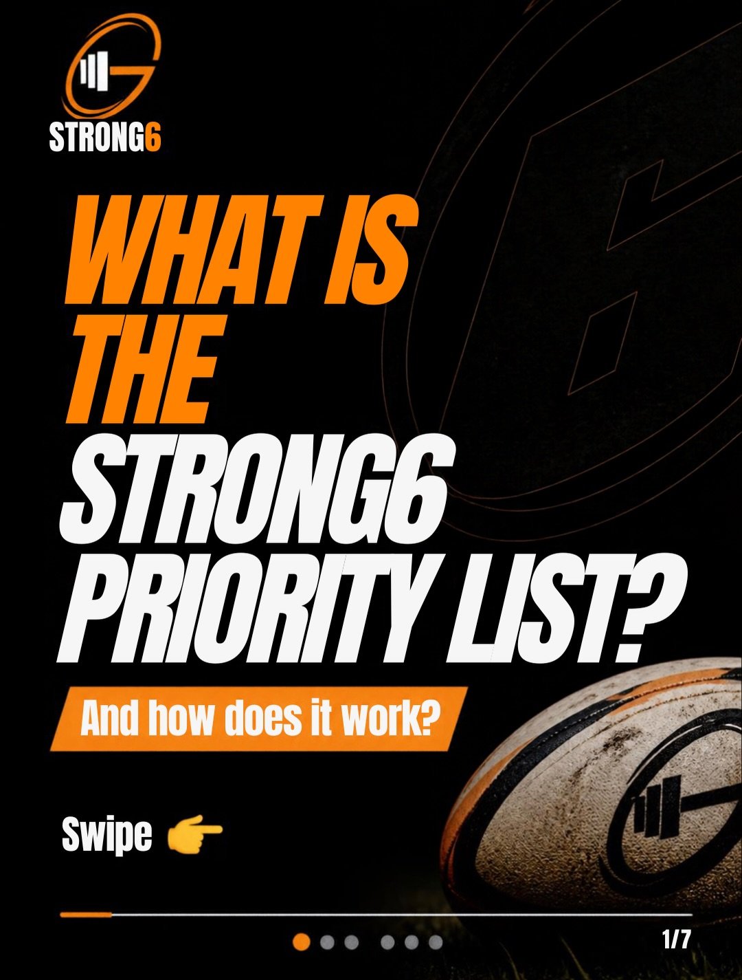 Quick one 👇

STRONG6 opens this Friday at 10am.

6 weeks of rugby specific training and nutrition built for rugby players who work full-time and still want to perform on a Saturday.

The priority list is how you get in first.

Comment PRIORITY and I