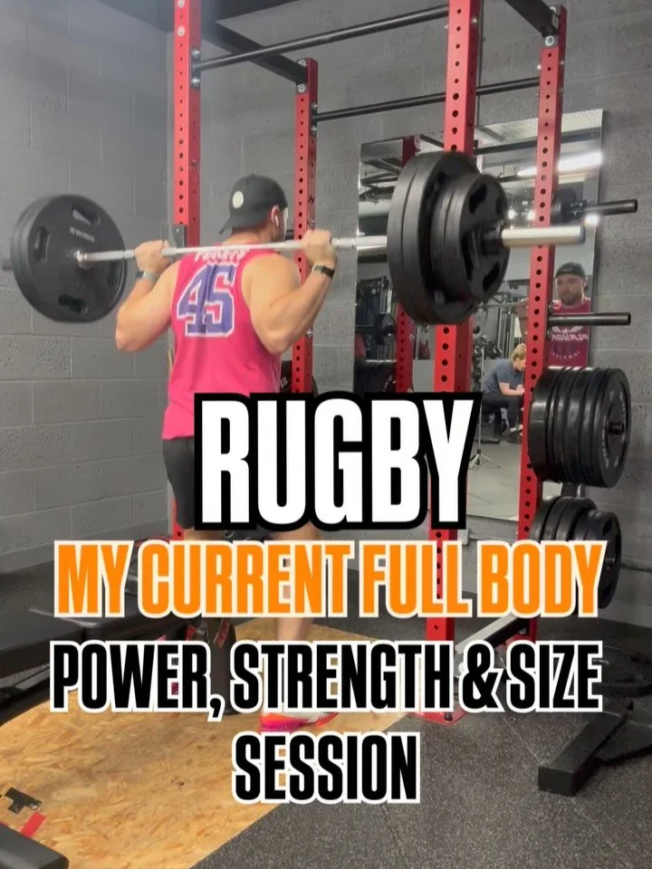 Here&rsquo;s my current full body session in my new block.

My current split is lower/upper/full.

1a - Push Jerks - 3x3
1b - OH Hip Lock - 3x3 e/s
2 - Trap Bar Deadlift - 3x5/3/1
3 - Machine Row - 3x8-10
4 - Incline Machine Chest Press - 3x8-10
5a -
