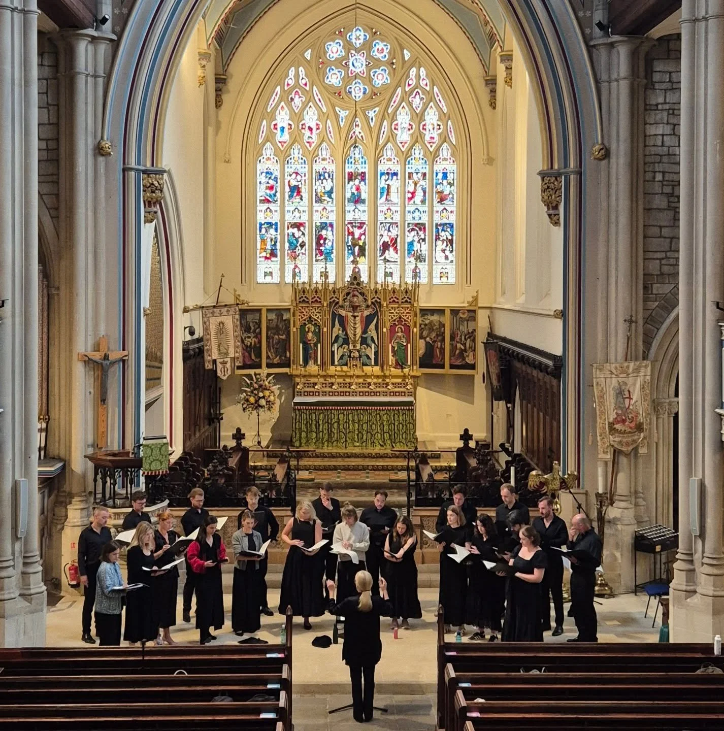 Putting the finishing touches to our 'Lay around Garland' program with two performances today in the West Country.

Our 7pm performance is sold out, but tickets are available on the door for the 3pm performance at St Marys Church, Darlington St., Bat