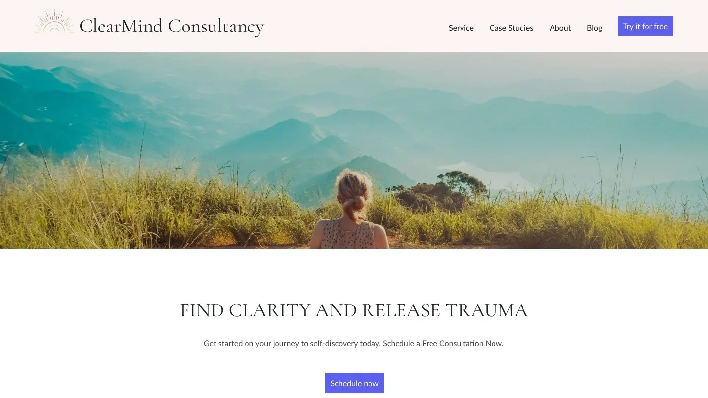 ClearMind Consultancy website design