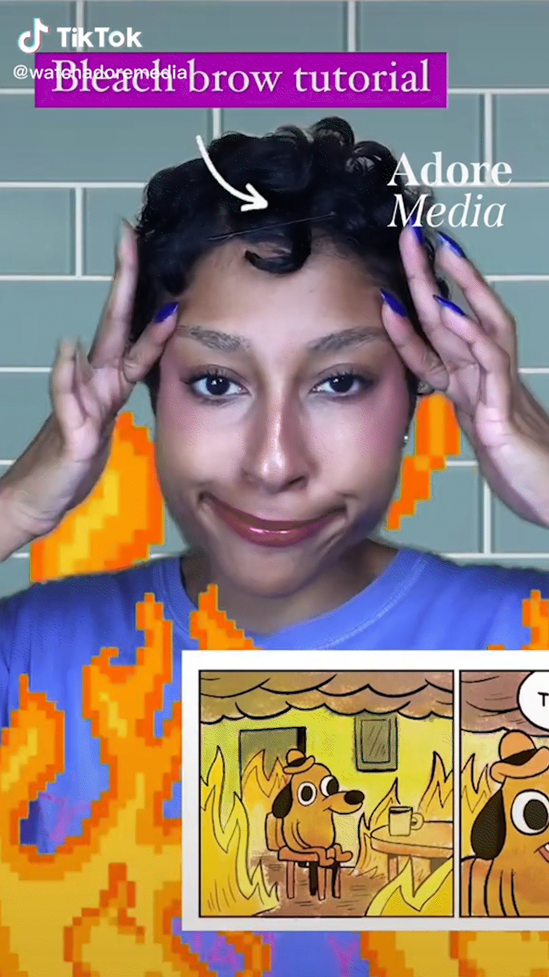 The #world is burning 🔥 so you might as well #bleach your #brows #fyp #trending