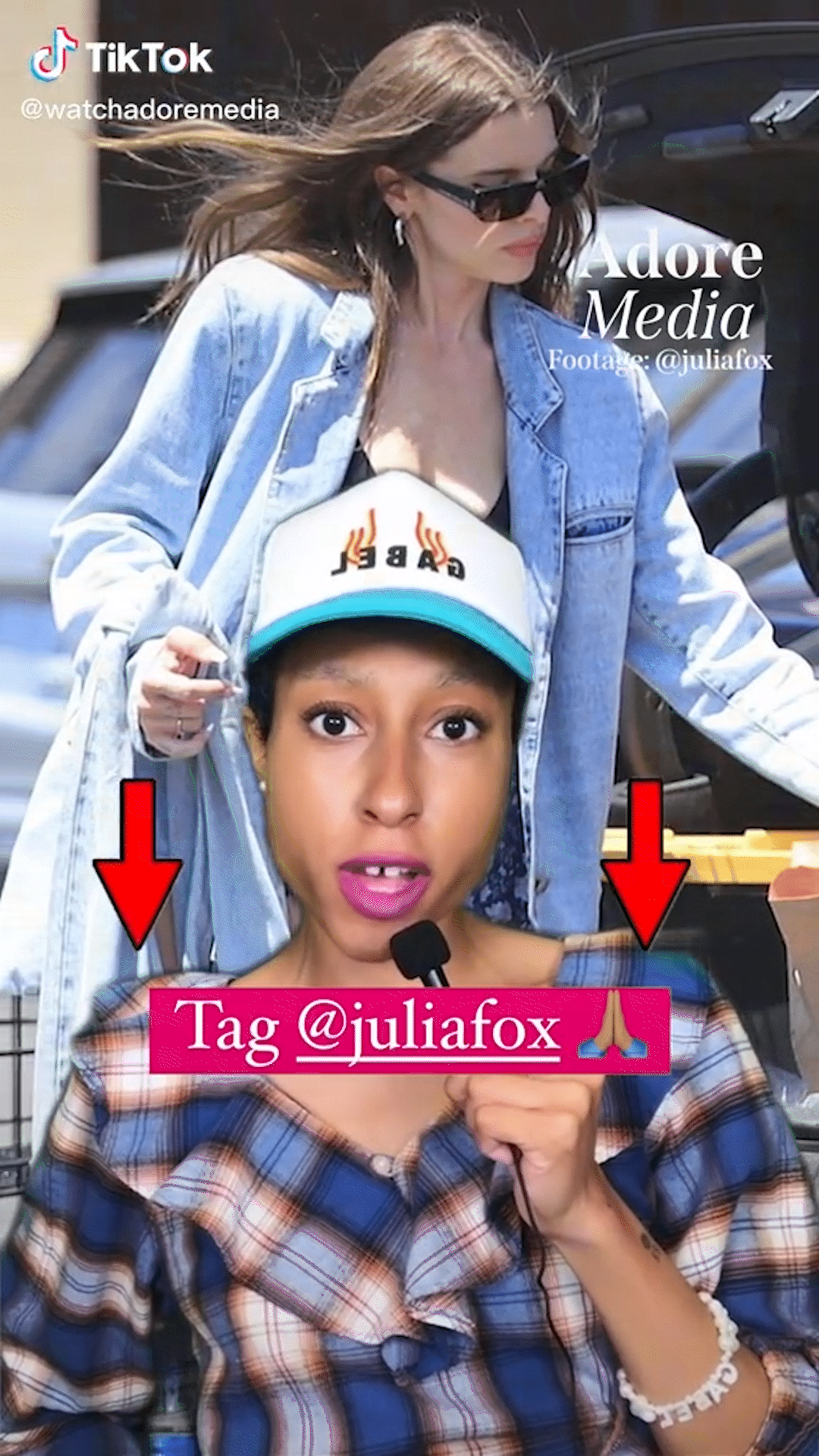 #Tag @Julia fox, we #adore her giving us #camp, and want to #collab #fyp