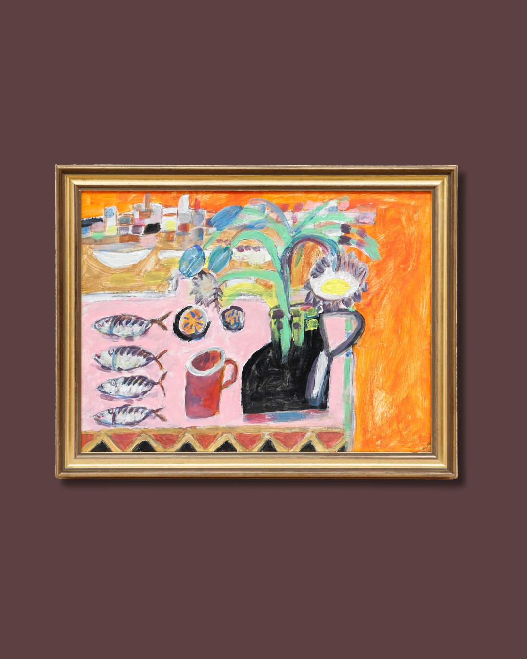 Bringing some colour to the kitchen 🐠- St Ives School Contemporary Oil - Kitchen Still Life is available now! ⁠
⁠
#stilllife #stivesschool #abstarctpainting #vintageart #vintagestyle #colourfulhome #buyartonline
