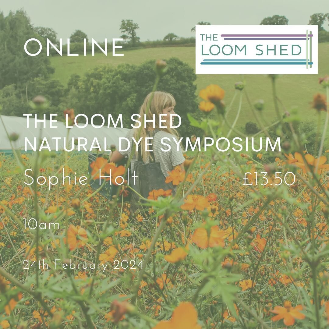 I&rsquo;m delighted to be a speaker at @the_loom_shed&rsquo;s upcoming Natural Dye Symposium on the 24th of February.

I&rsquo;ll be presenting in person at 10am, focusing on the origins and intentions of PIGMENT as well as what we grow and the socia