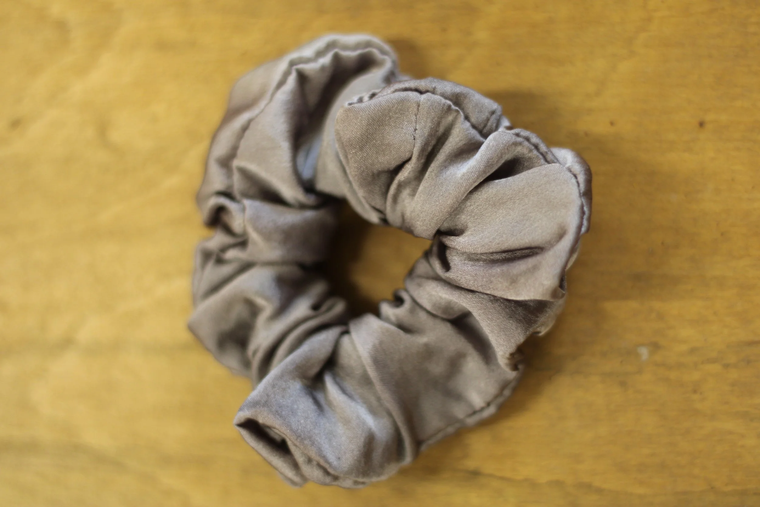 Naturally dyed Purple Silk Scrunchie