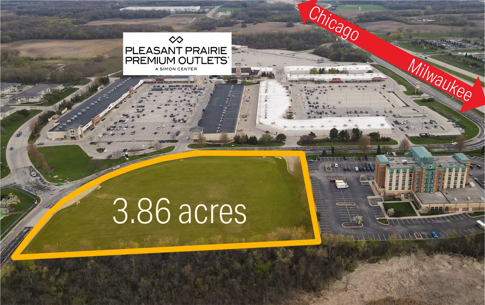 FOR SALE in Pleasant Prairie, WI: Land Adjacent to Premium Outlet Mall —  City Commercial Real Estate