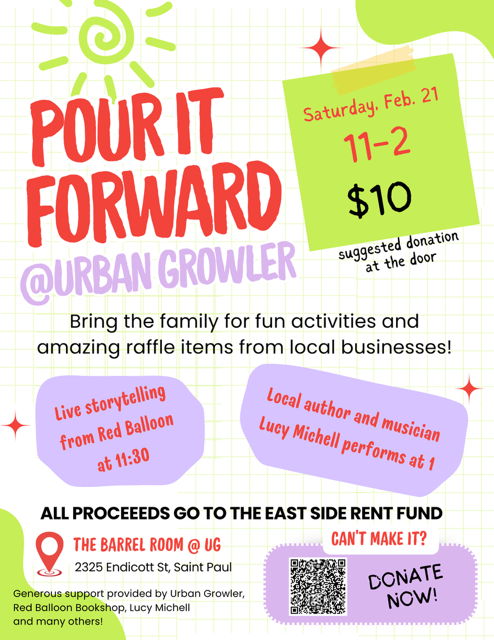 Pour It Forward Fundraiser for Rent and Utilities