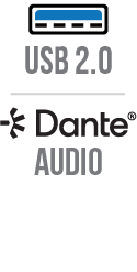 USB 2.0 | Dante Audio