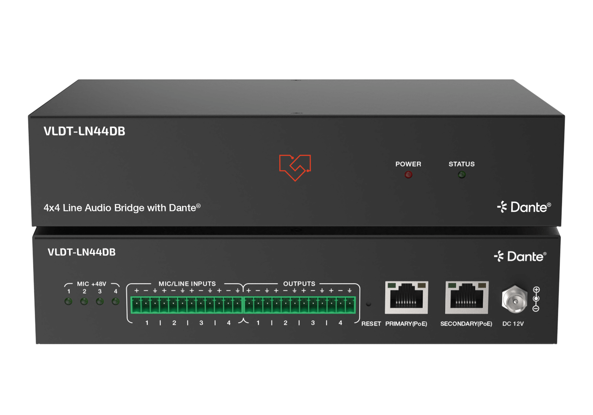 VLDT-LN44DB Front and back panels