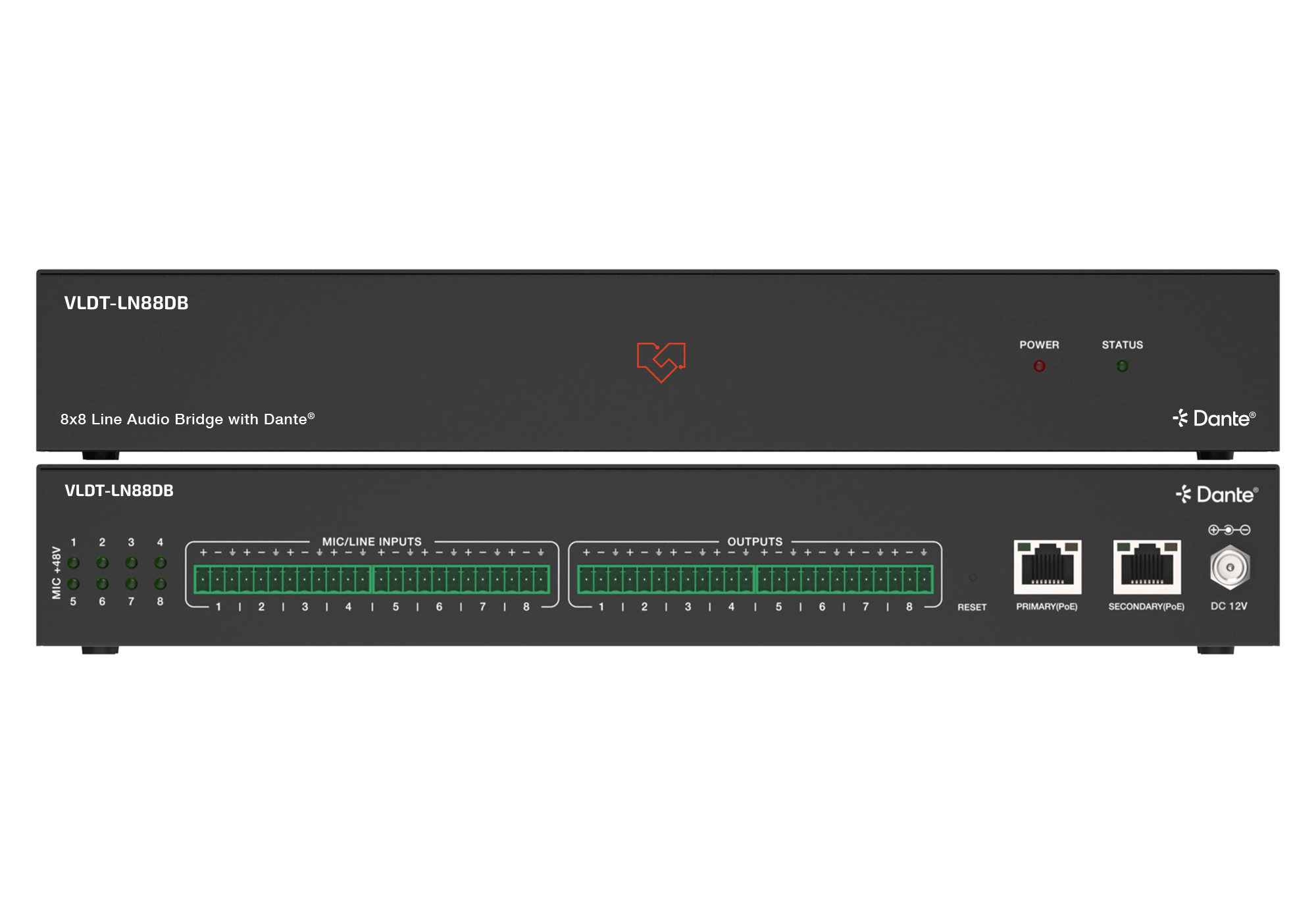 front and back with Phoenix connectors