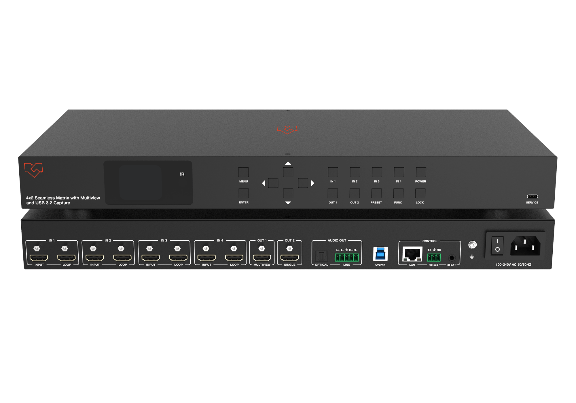 VLML-4x2U30AC front and rear panels