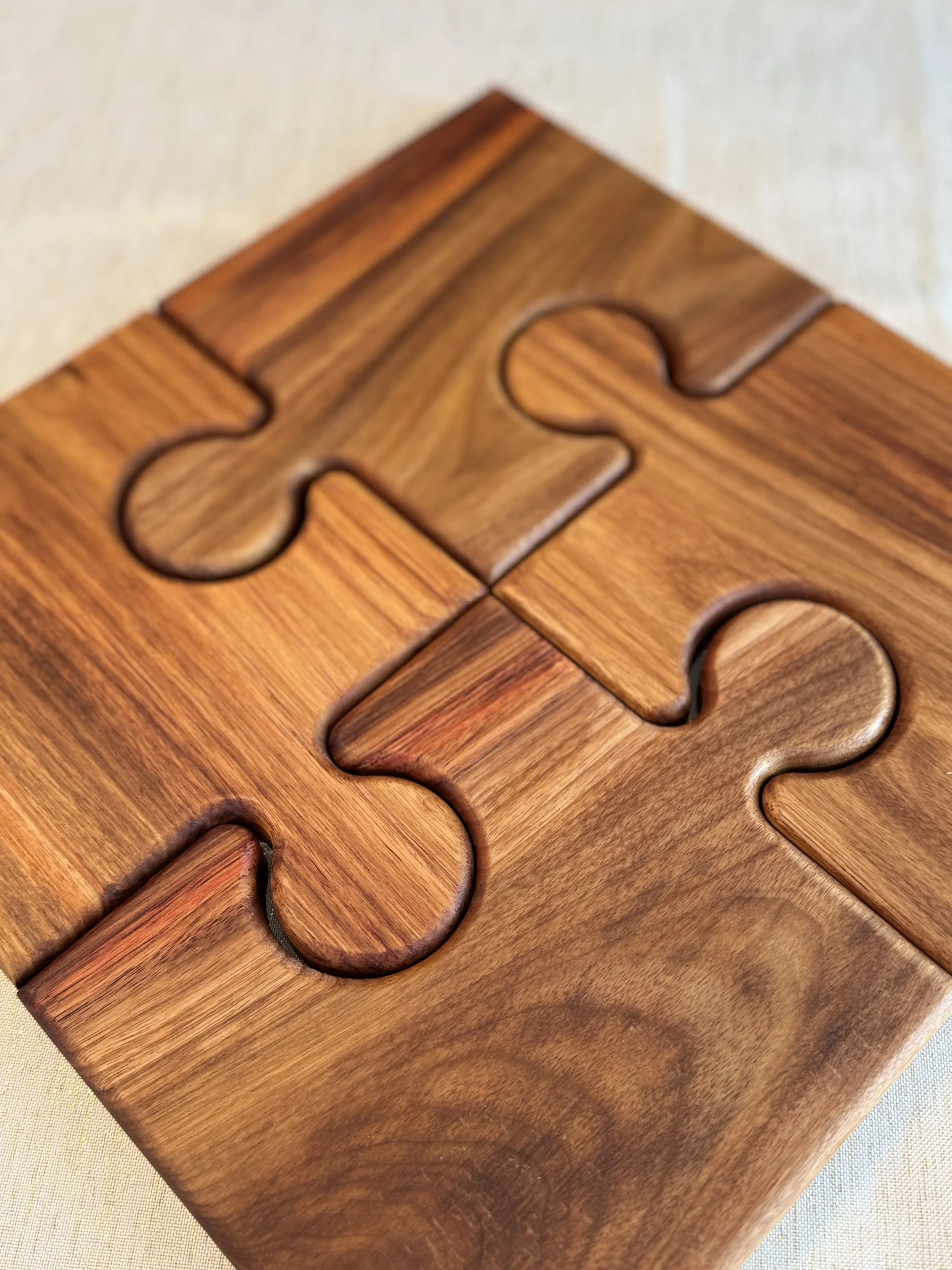 4 piece trivet - Canary wood