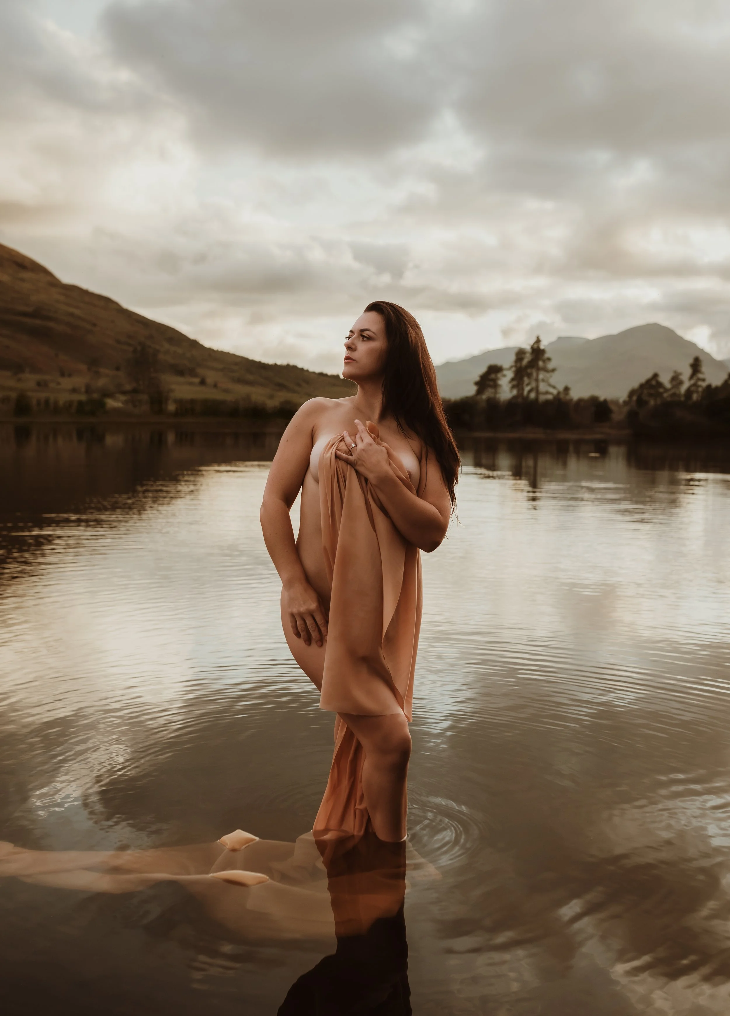 Scotland adventure boudoir photography — empowerment shoot outdoors